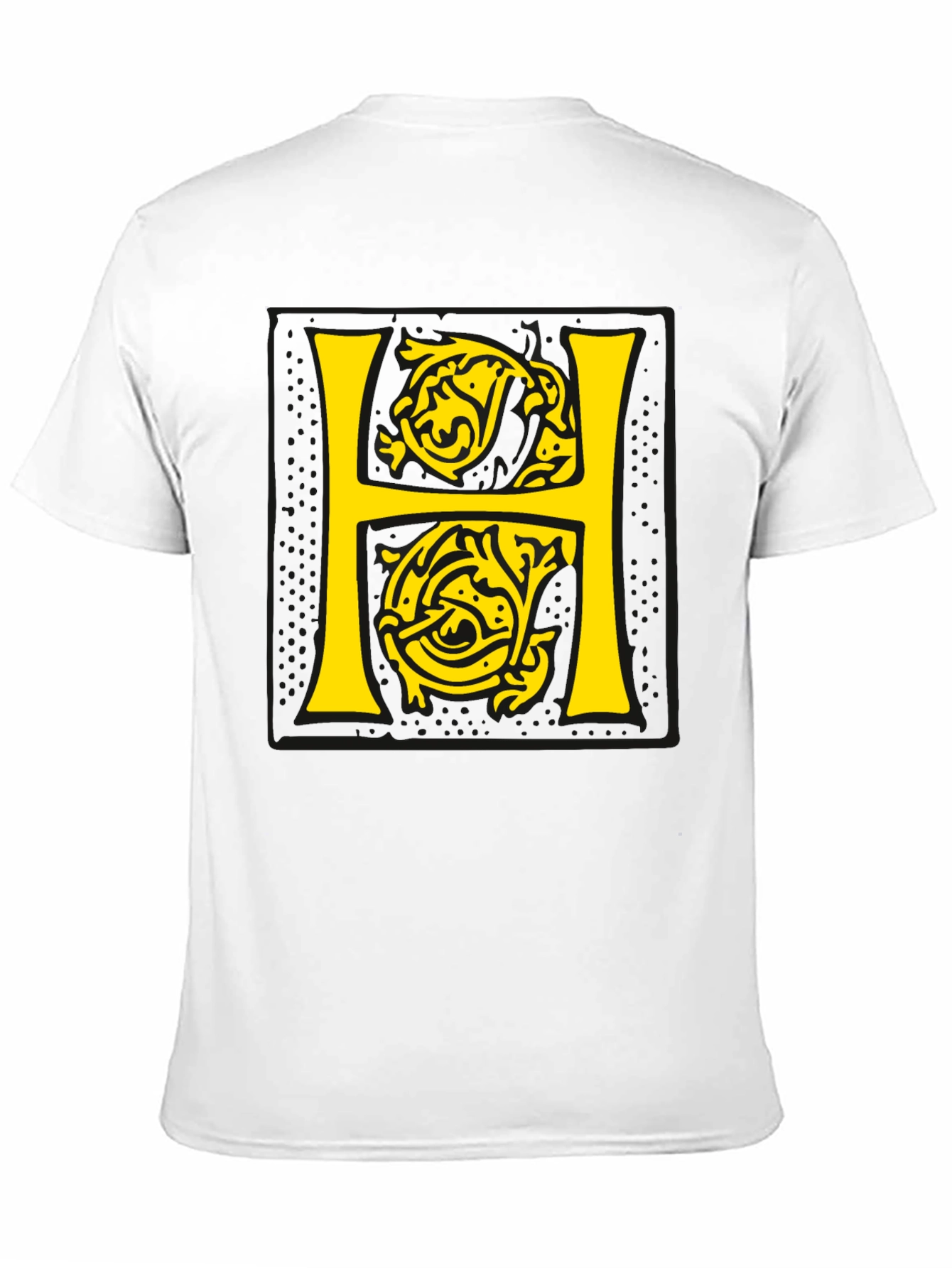 Letter H Graphic Print T-Shirt - Stylish Mens Tee