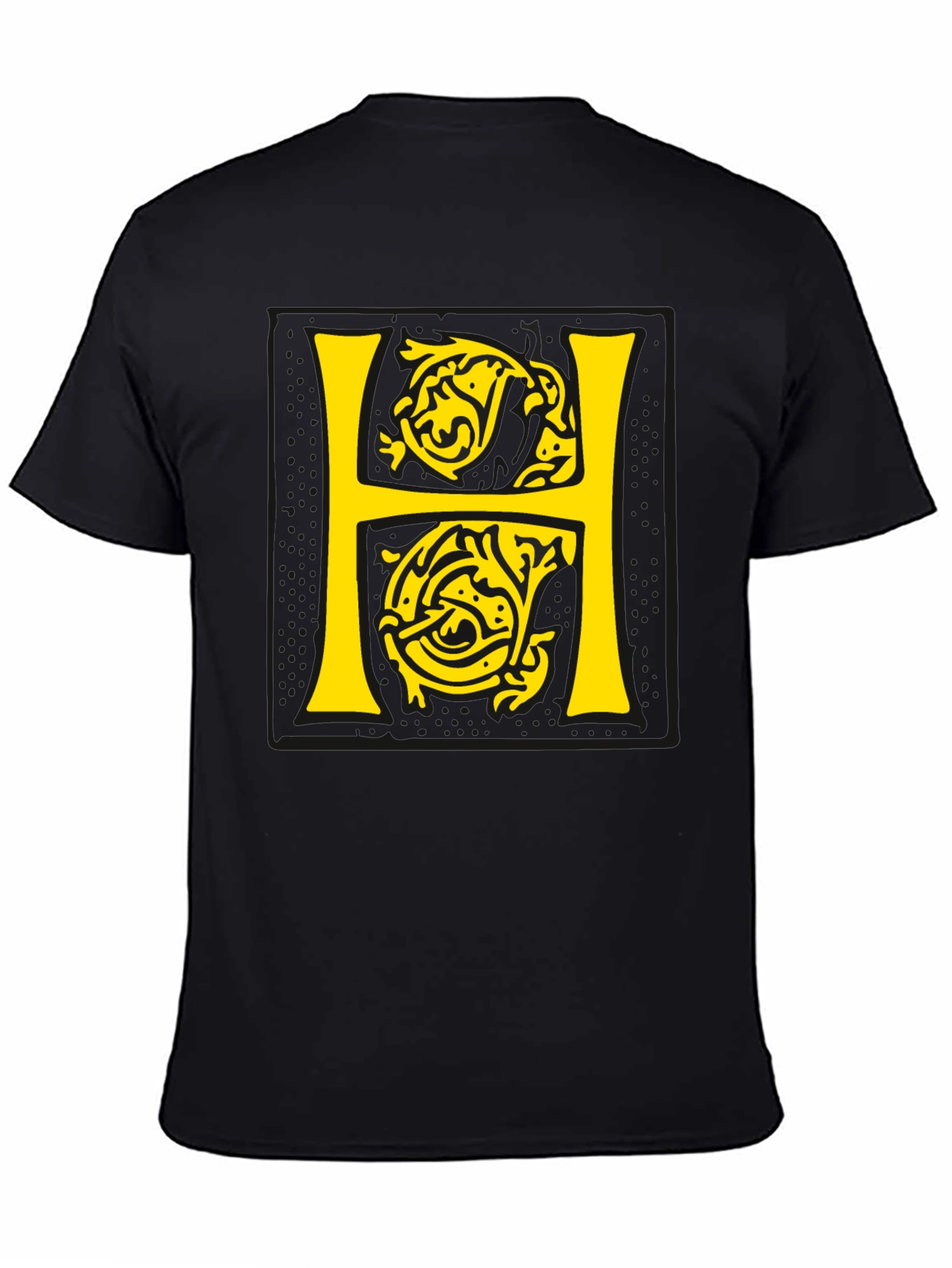 Letter H Graphic Print T-Shirt - Stylish Mens Tee
