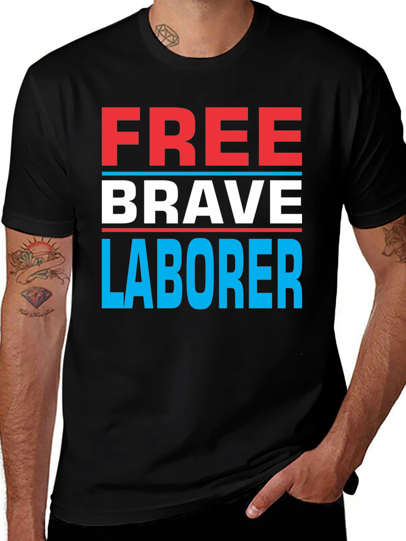 Free Brave Laborer Graphic Tee