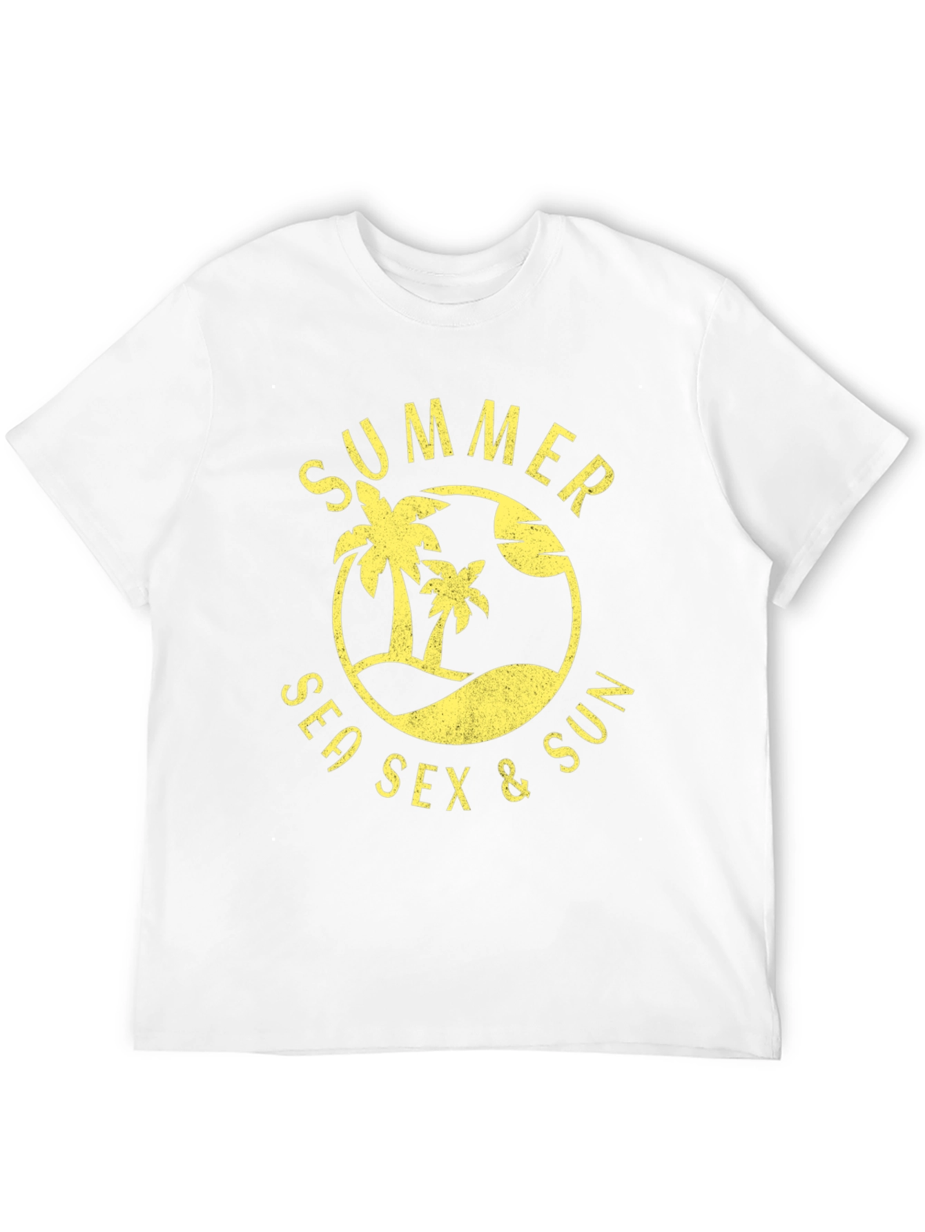 Summer Sea Sex & Sun Graphic Tee - Black