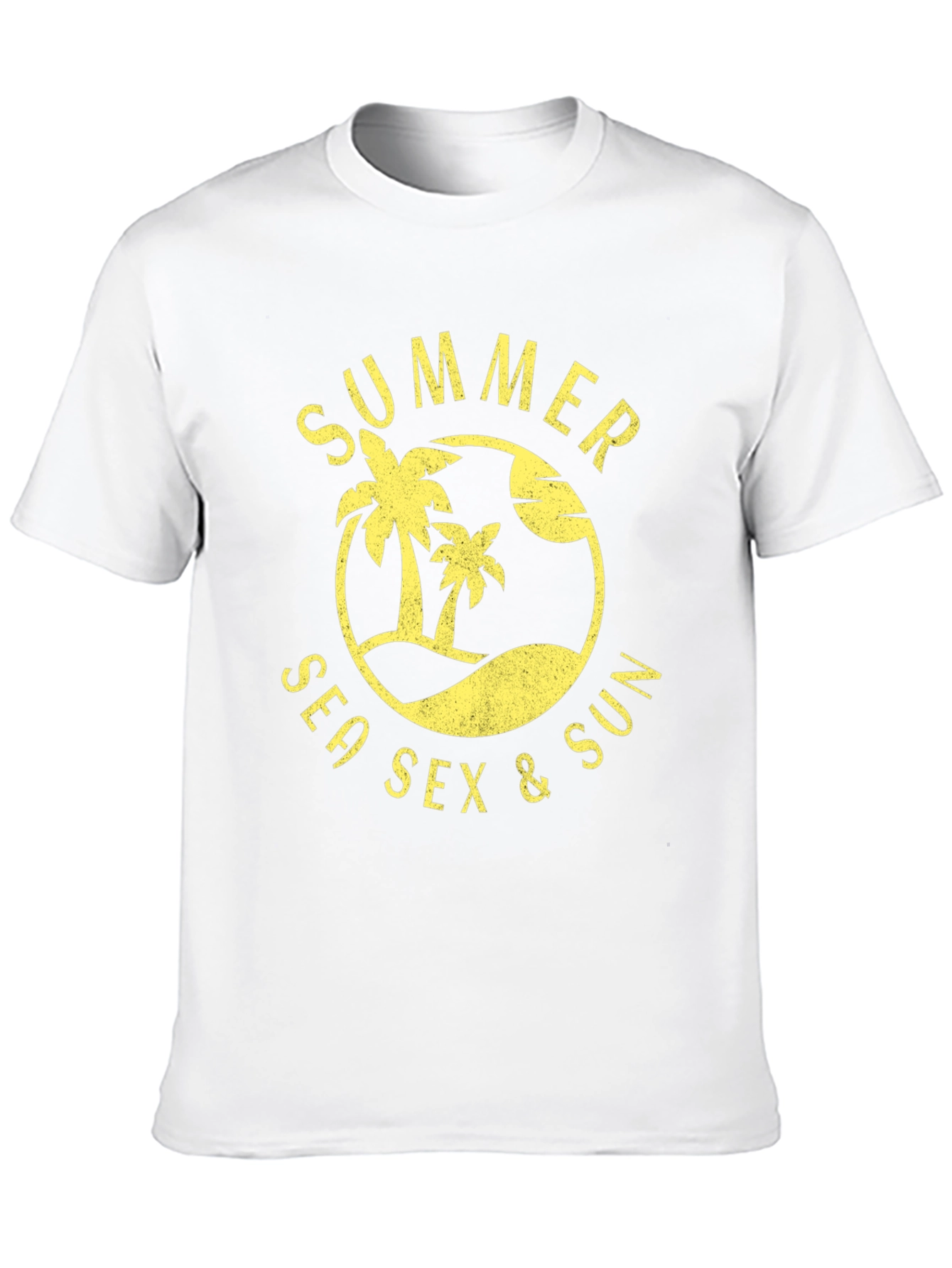 Summer Sea Sex & Sun Graphic Tee - Black