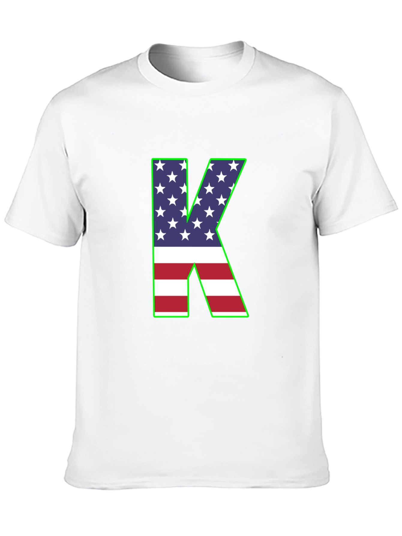 Letter K USA Flag T-Shirt