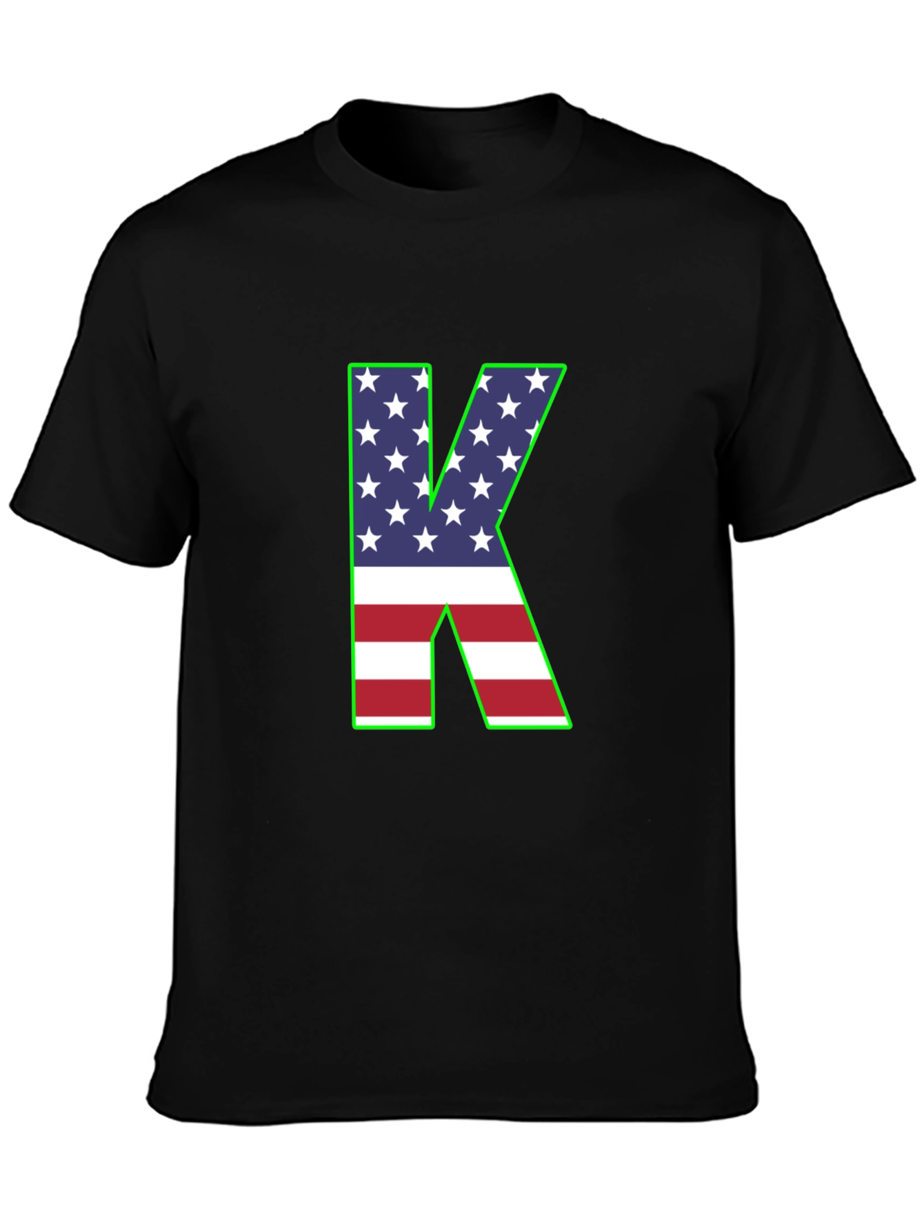 Letter K USA Flag T-Shirt