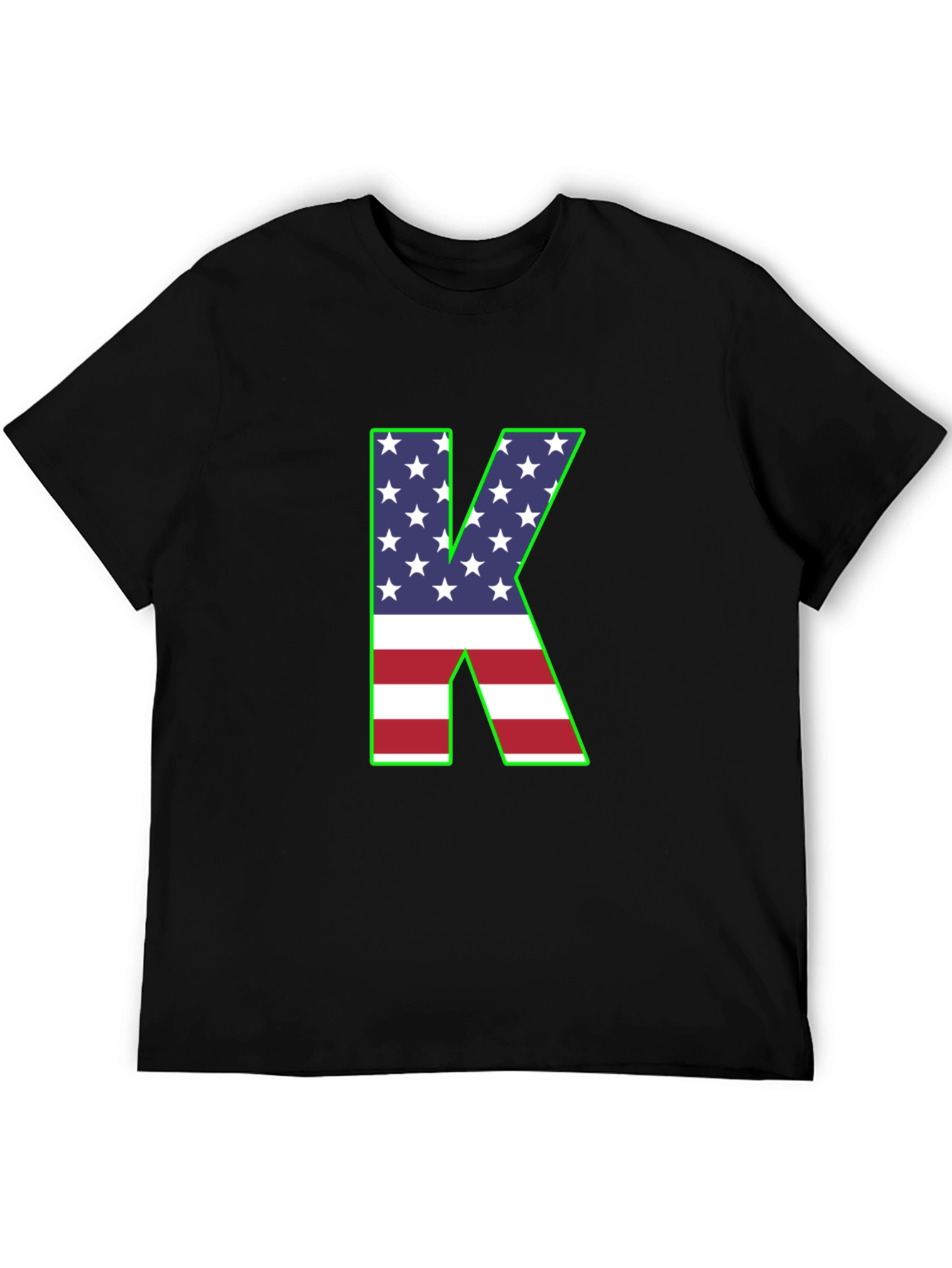 Letter K USA Flag T-Shirt