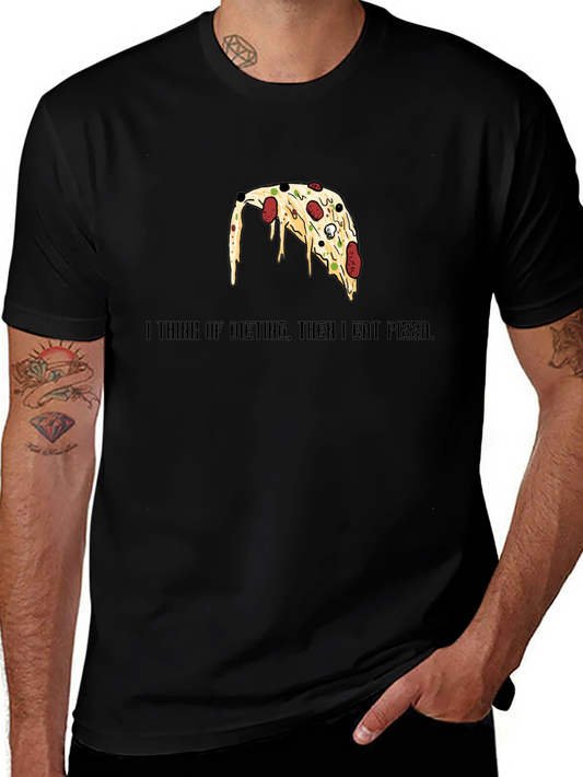 Pizza Lovers Black T-Shirt - Funny Diet Saying