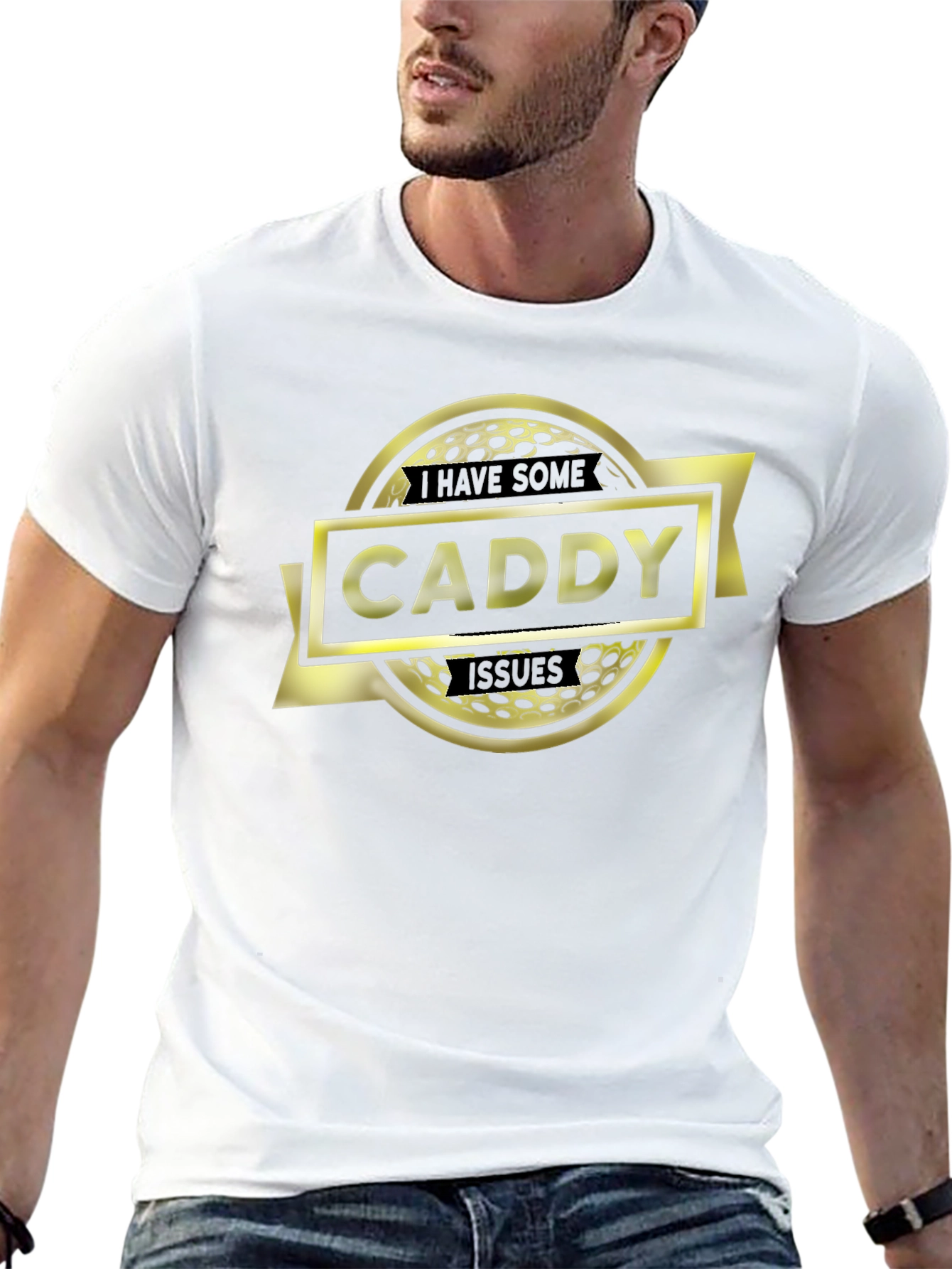 Caddy Issues T-Shirt - Golf Ball Graphic Tee