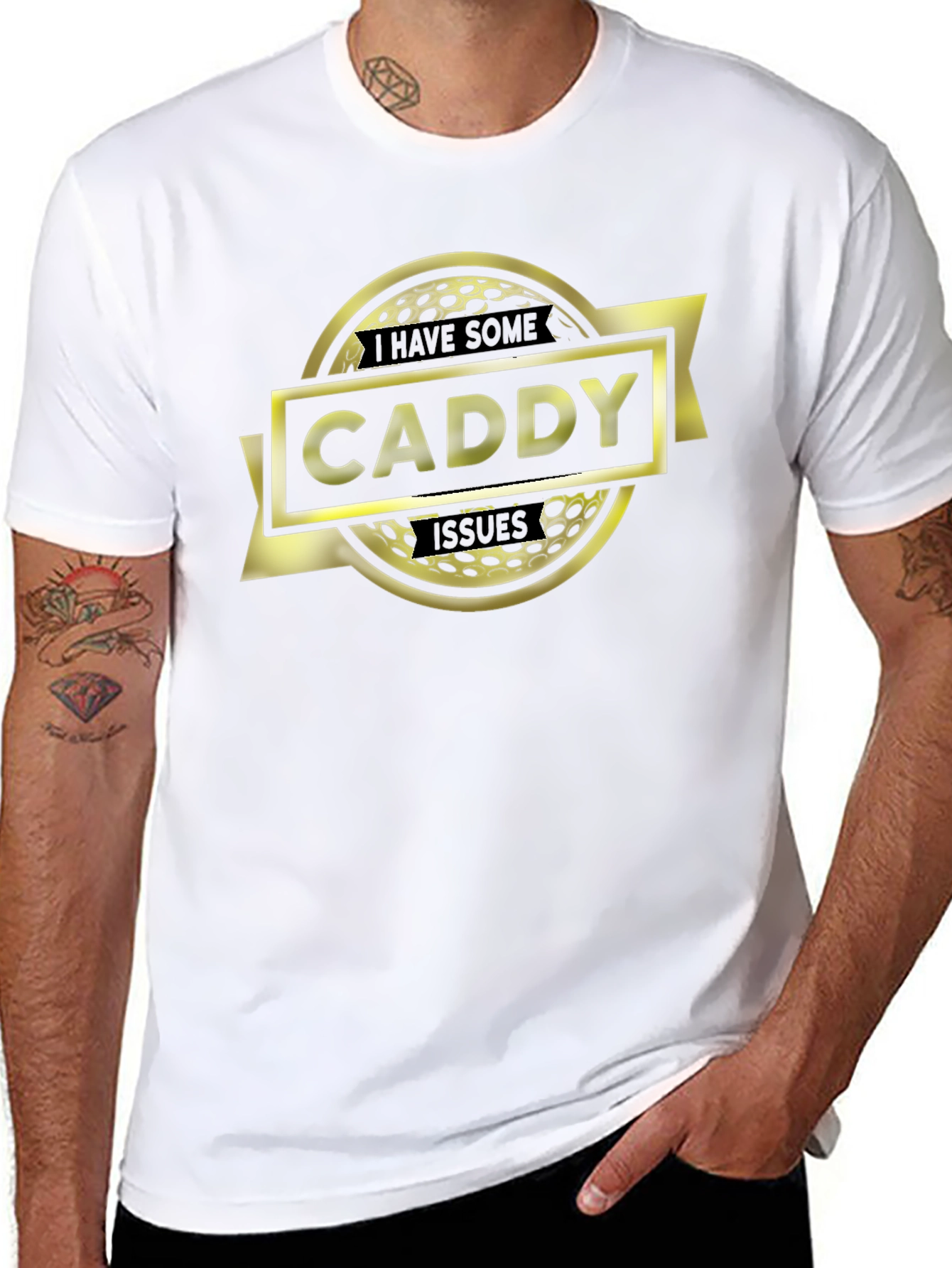 Caddy Issues T-Shirt - Golf Ball Graphic Tee