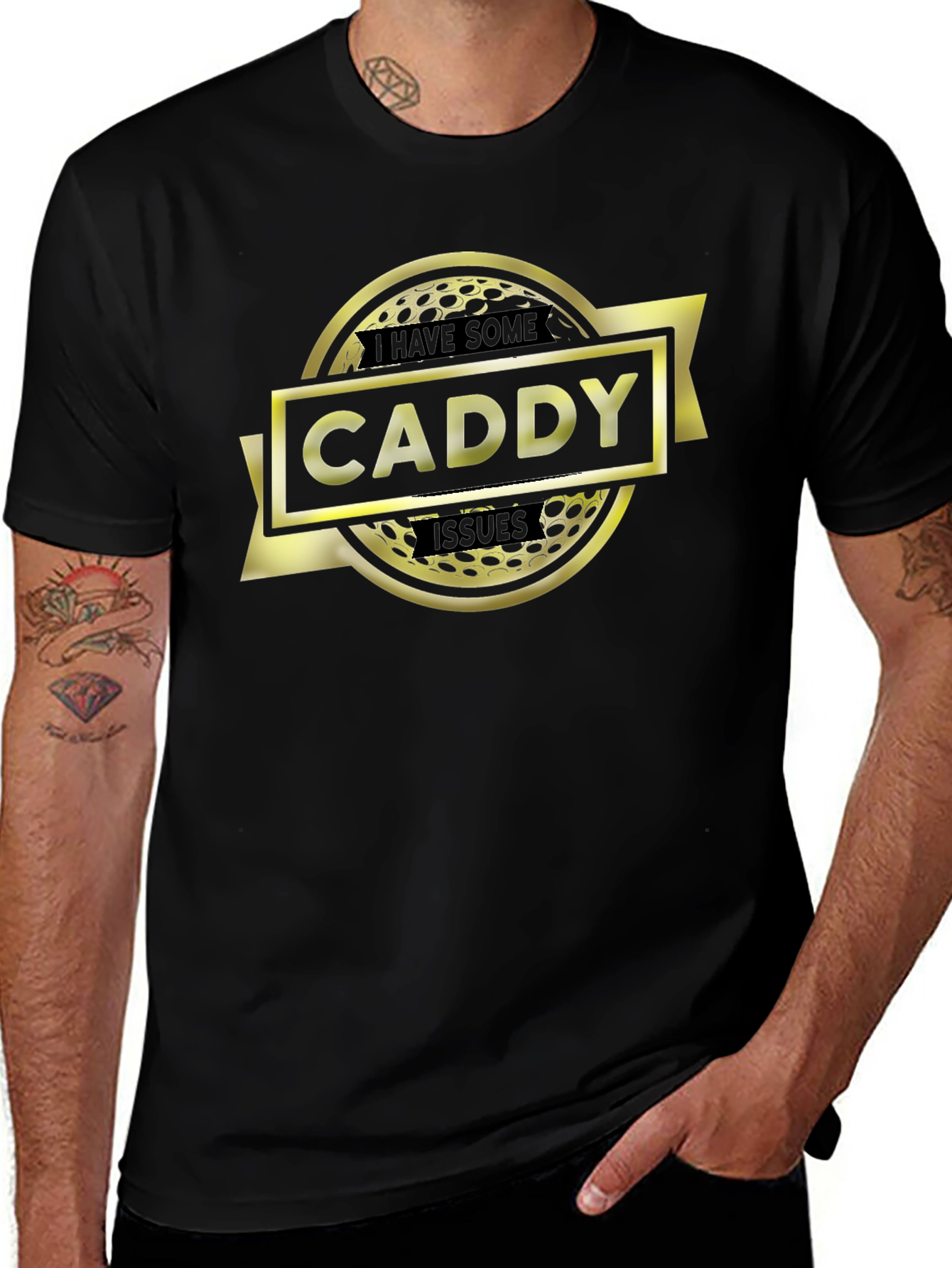 Caddy Issues T-Shirt - Golf Ball Graphic Tee