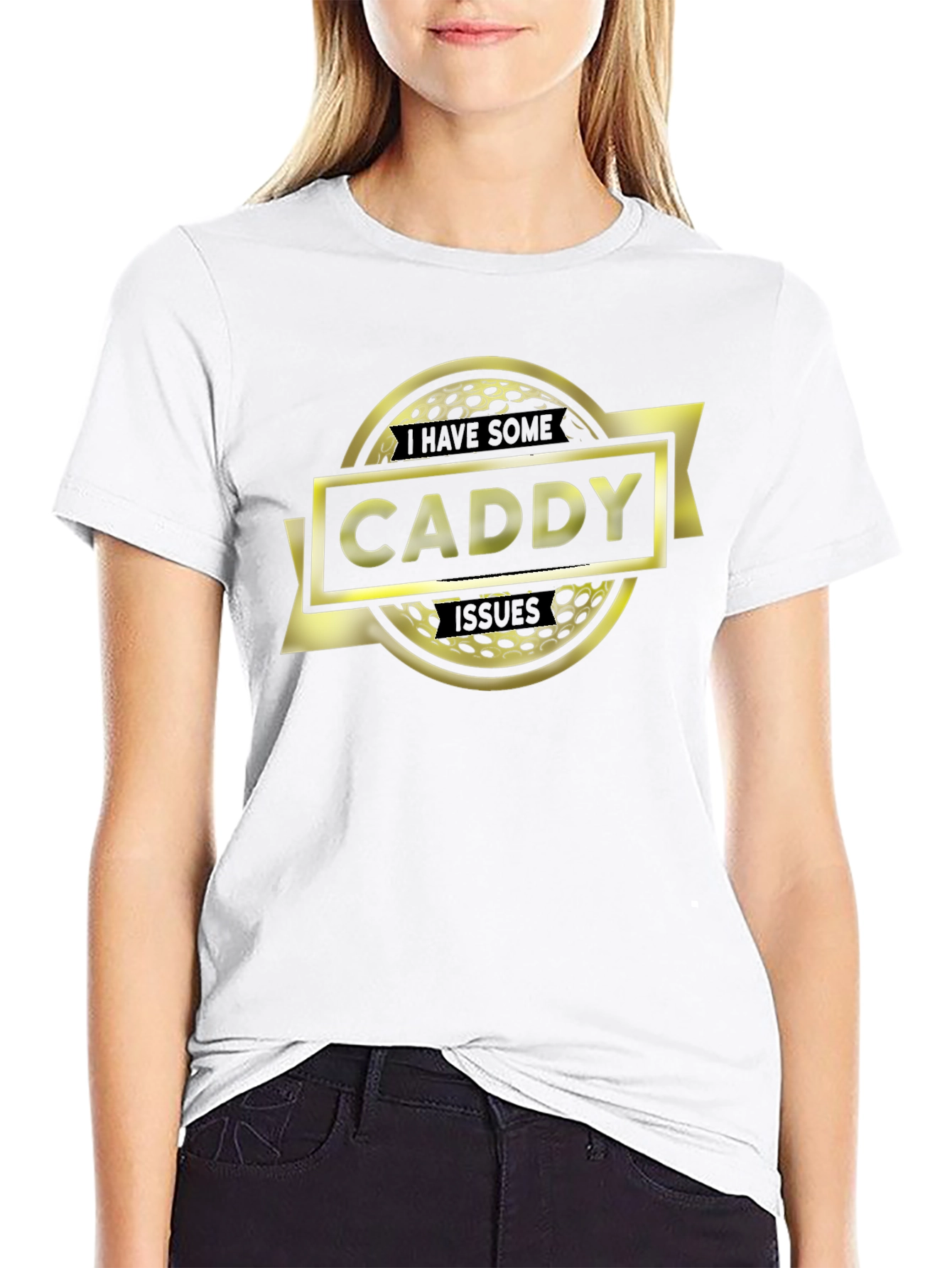 Caddy Issues T-Shirt - Golf Ball Graphic Tee