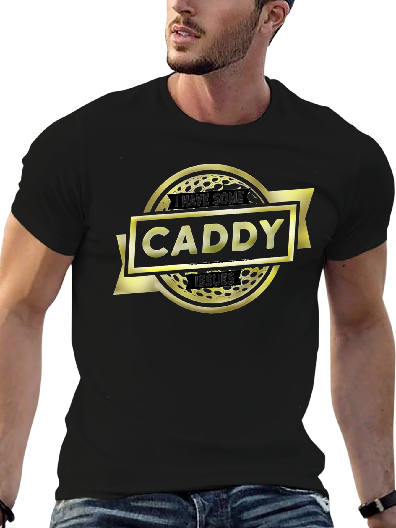 Caddy Issues T-Shirt - Golf Ball Graphic Tee