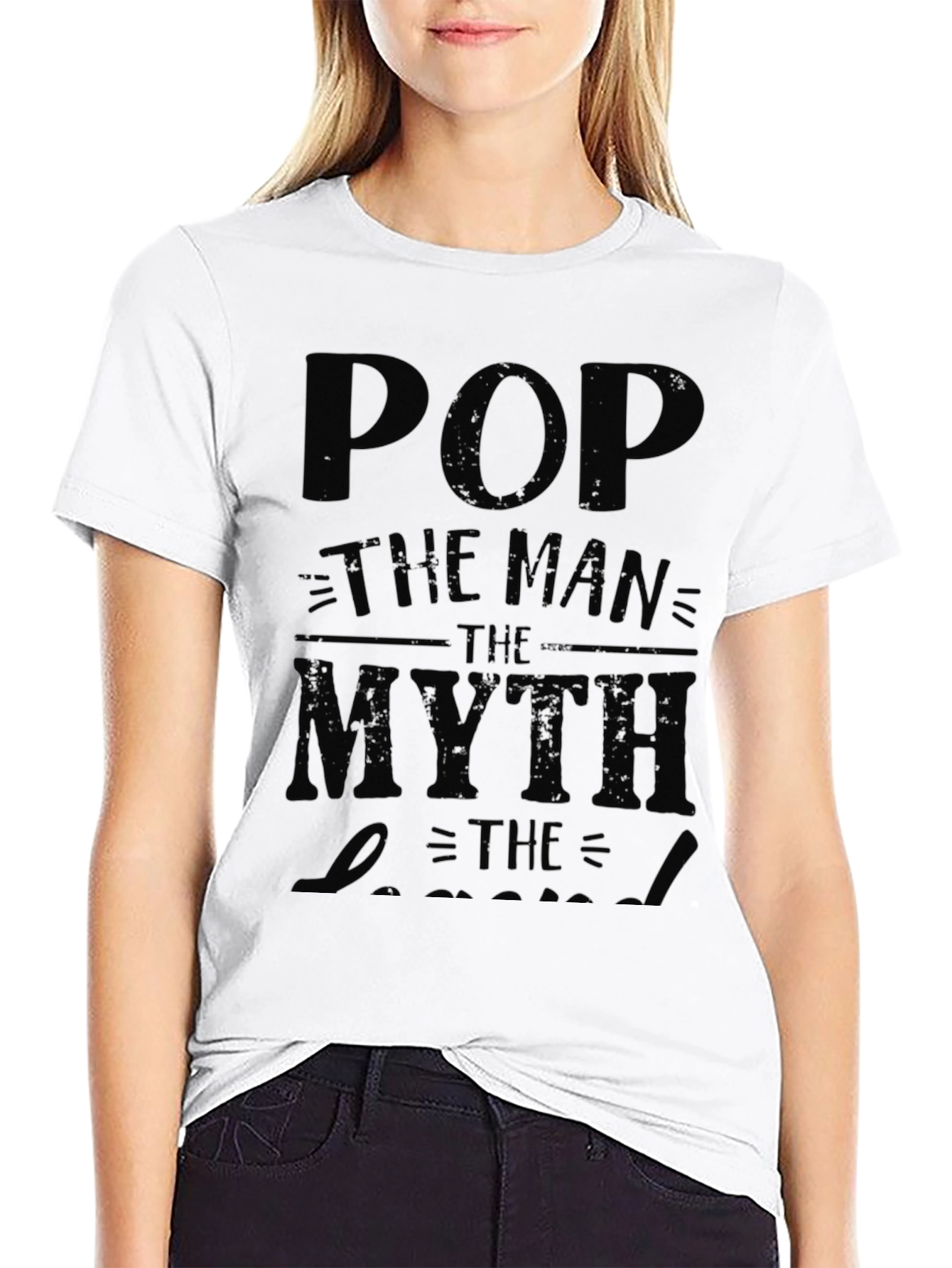 Pop The Man The Myth The Legend Black T-Shirt