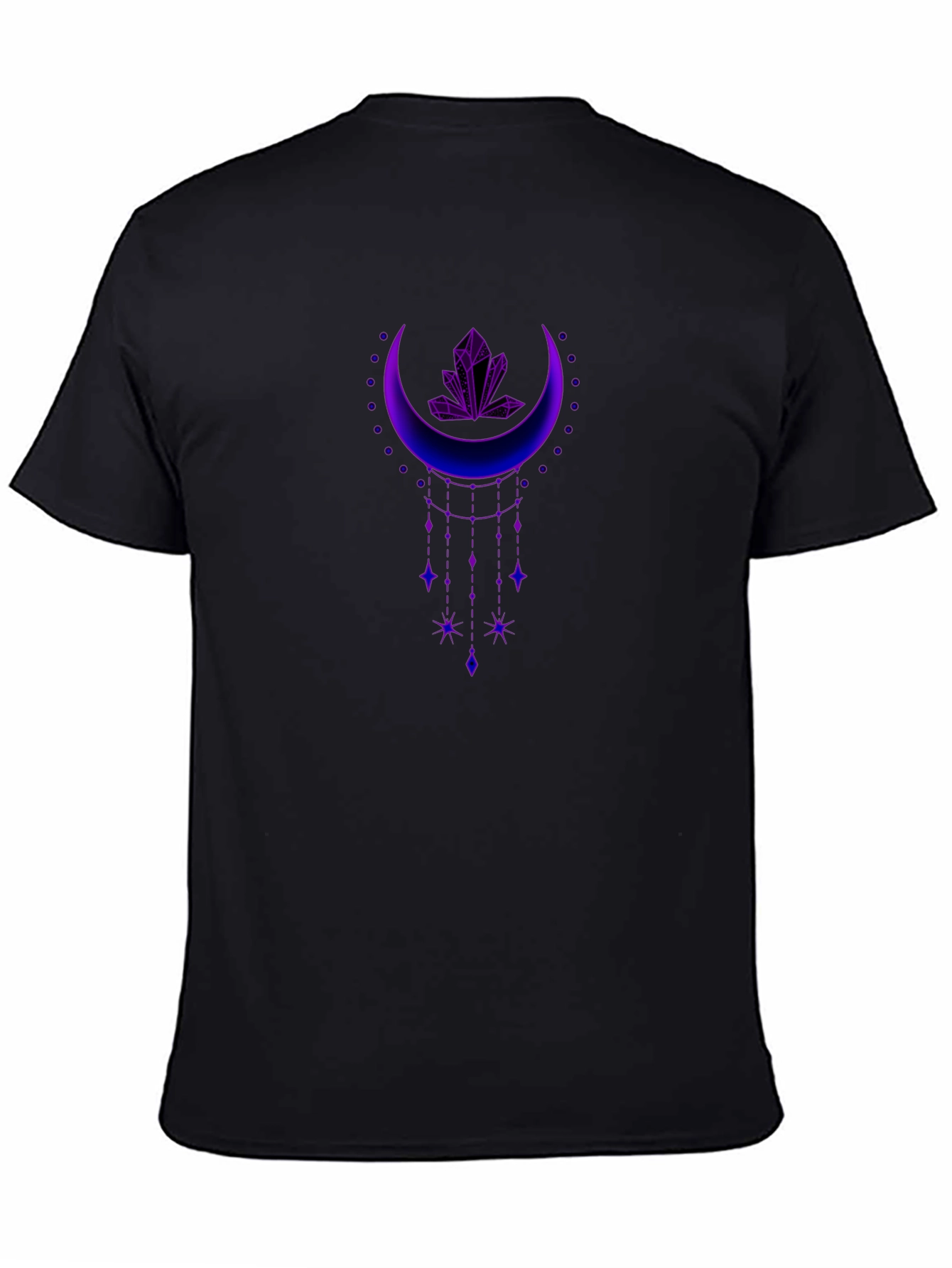 Mystic Moon Crystal Graphic Tee - Black