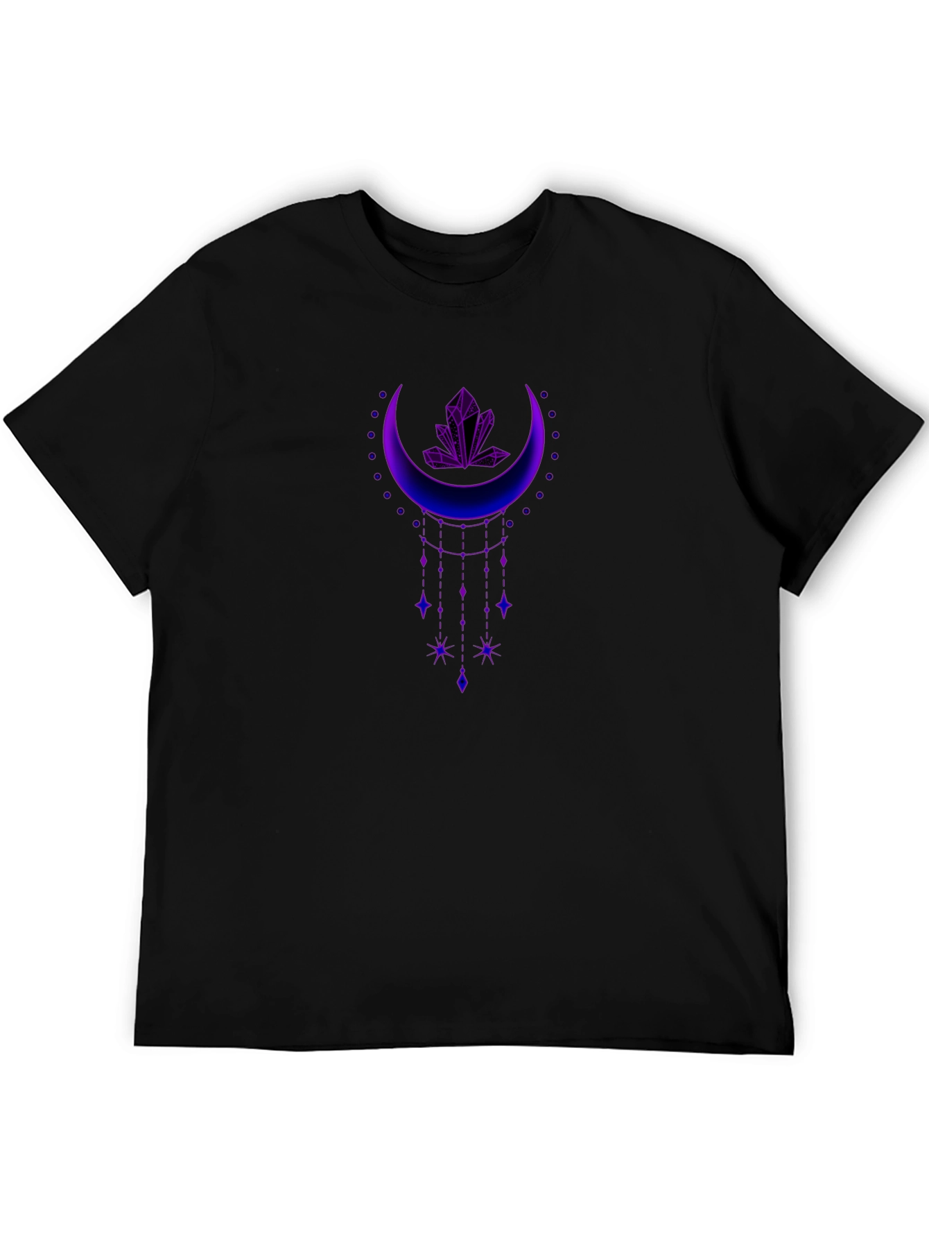 Mystic Moon Crystal Graphic Tee - Black
