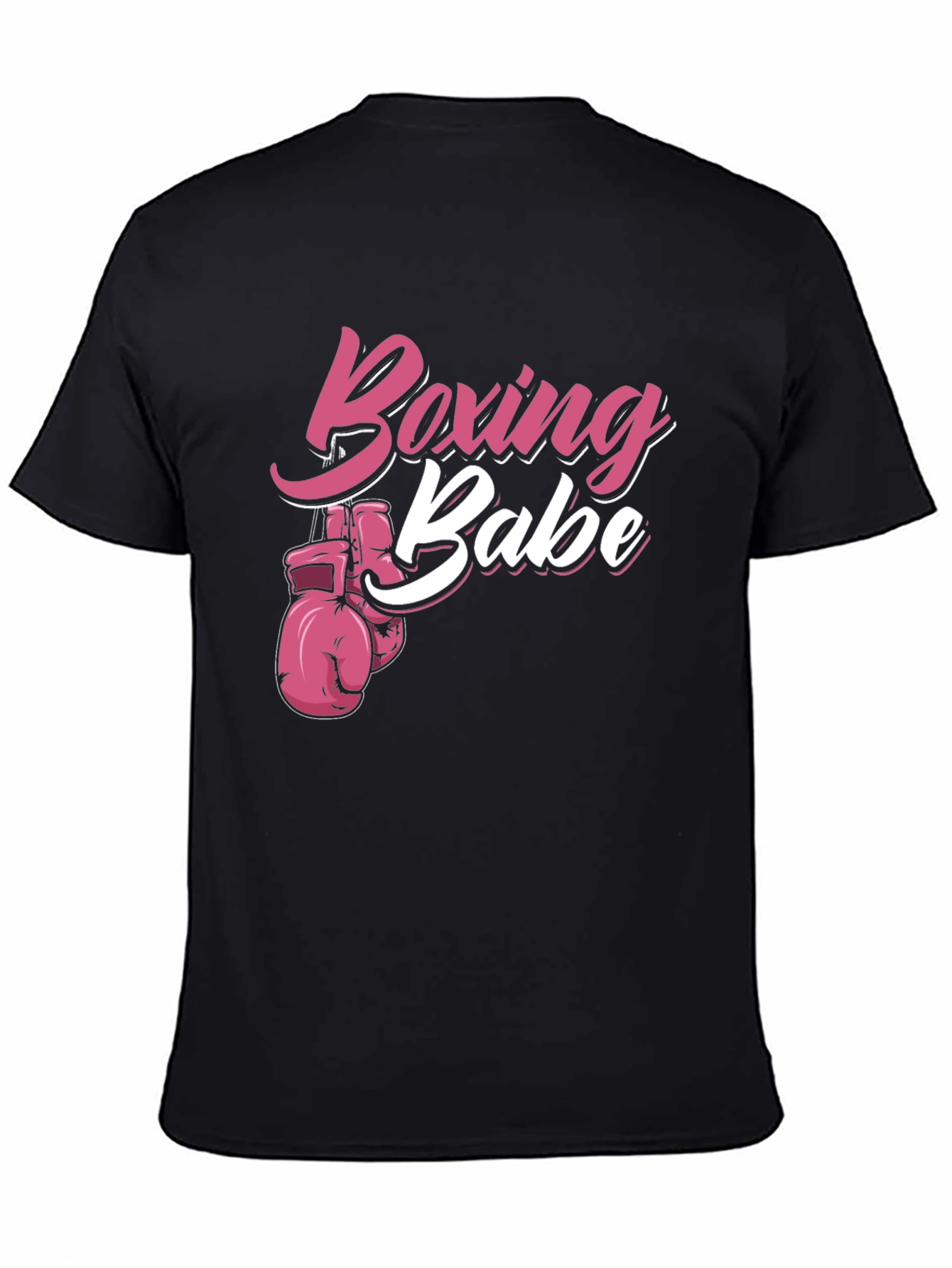 Boxing Babe T-Shirt - Pink Boxing Gloves Design