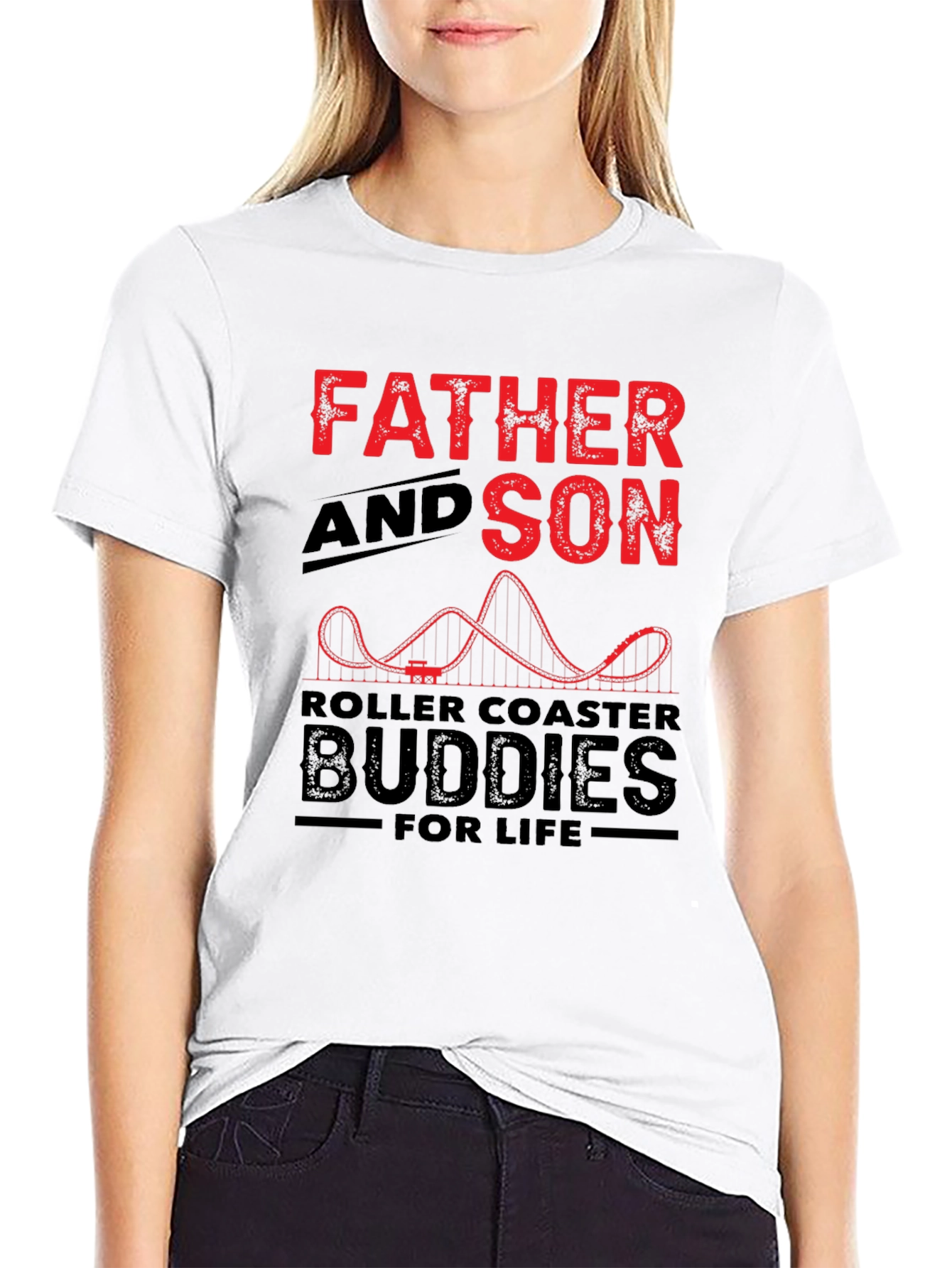 Father and Son Roller Coaster Buddies T-Shirt