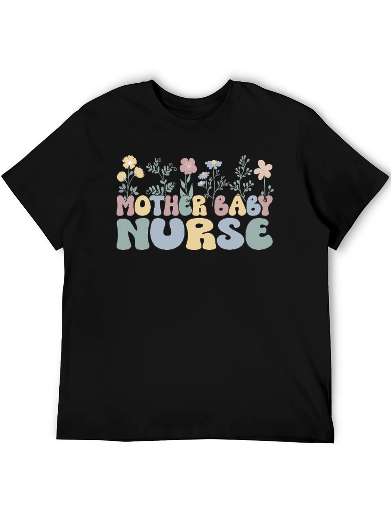 Mother Baby Nurse T-Shirt | Floral Design