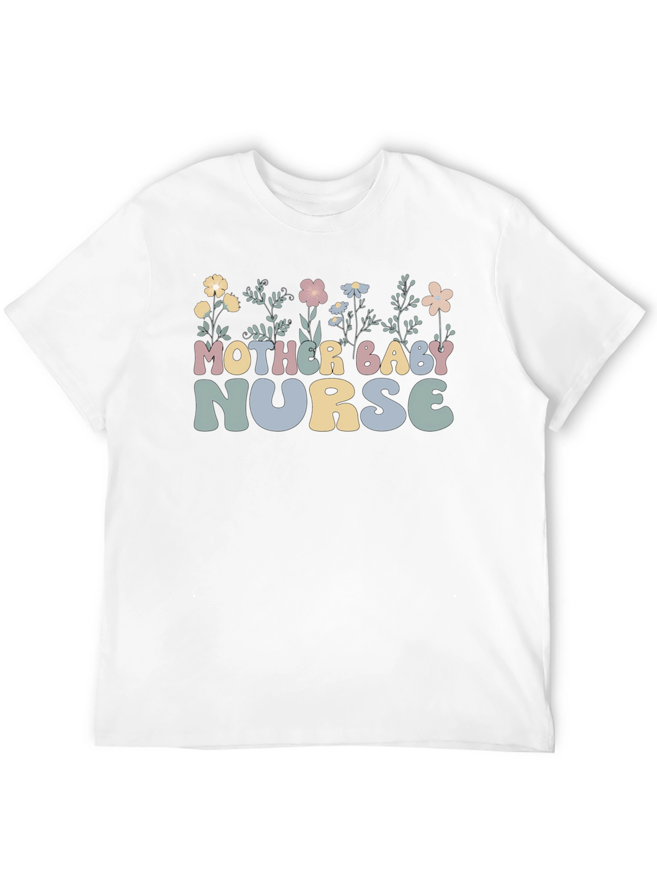 Mother Baby Nurse T-Shirt | Floral Design