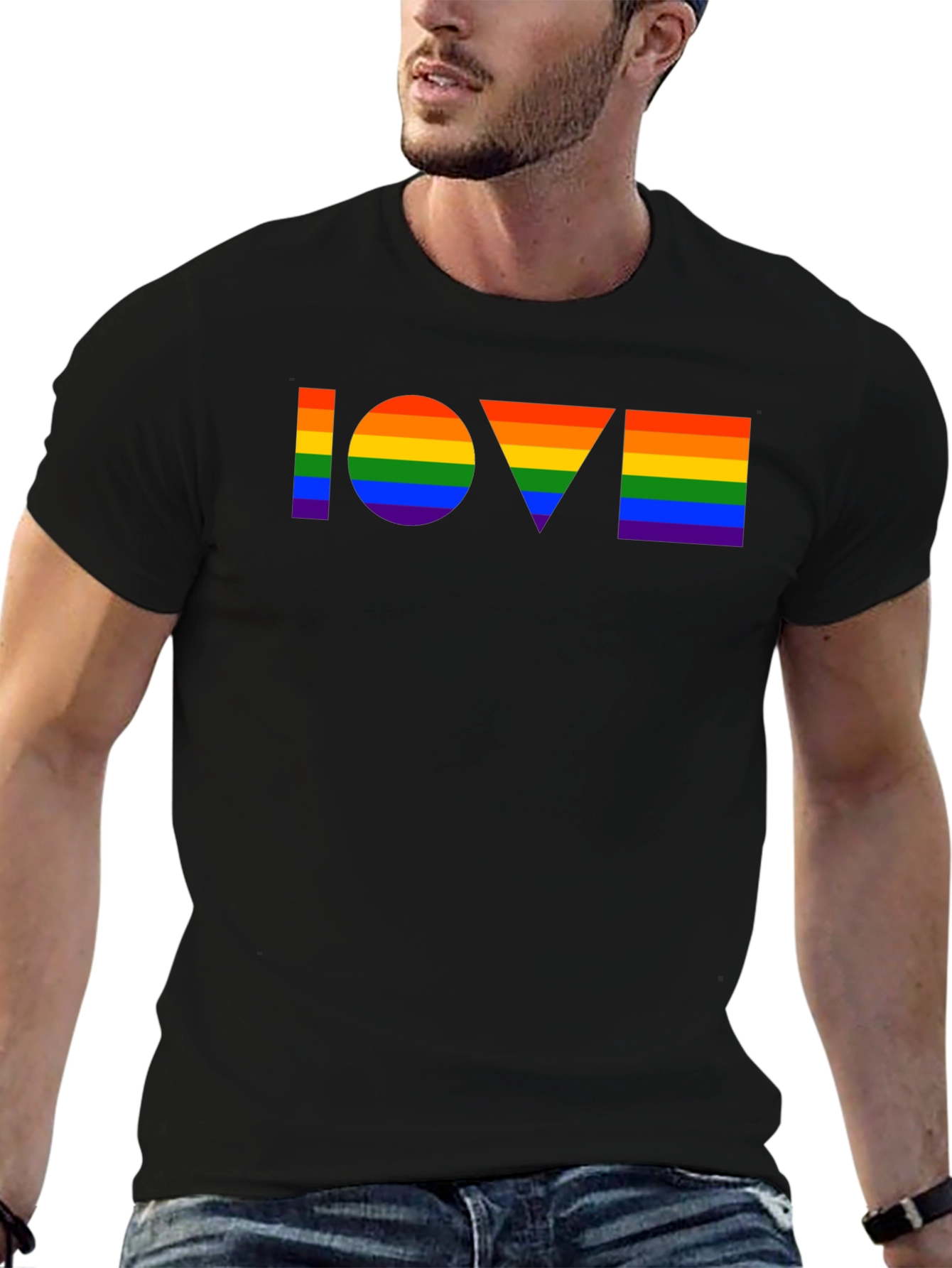 Pride LOVE T-Shirt - Rainbow LGBT Graphic Tee