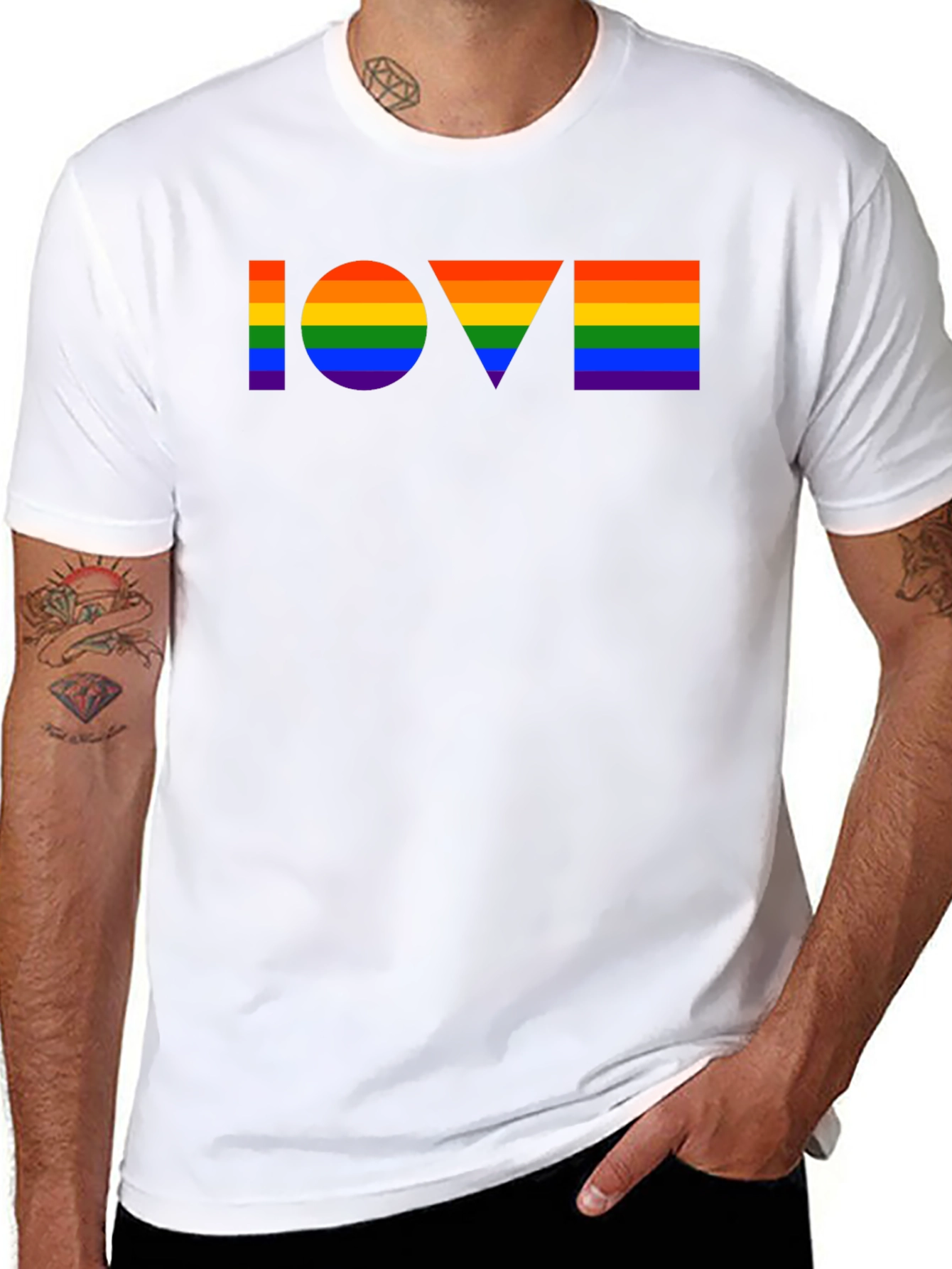 Pride LOVE T-Shirt - Rainbow LGBT Graphic Tee