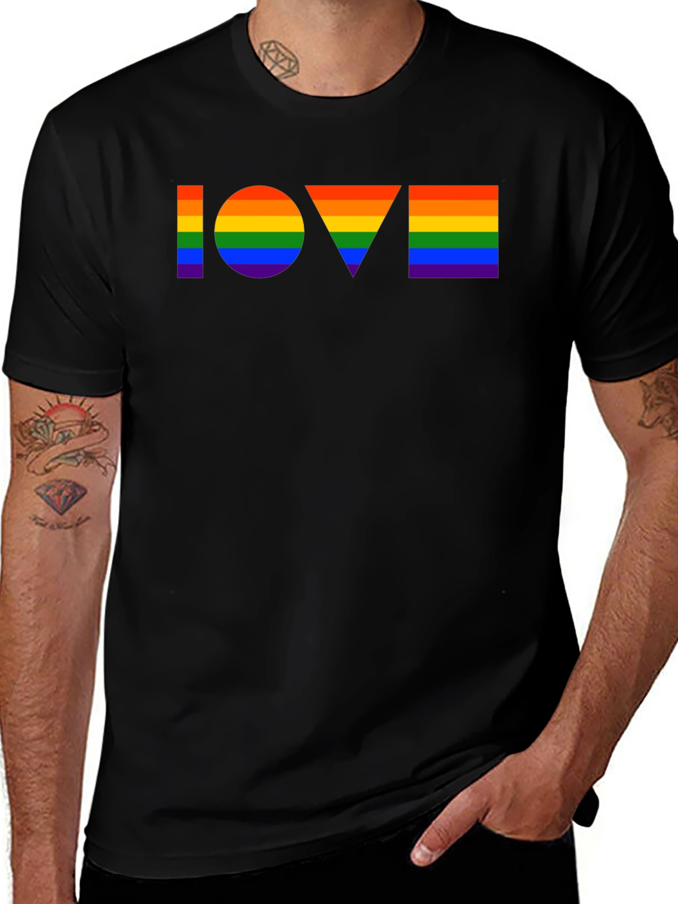Pride LOVE T-Shirt - Rainbow LGBT Graphic Tee
