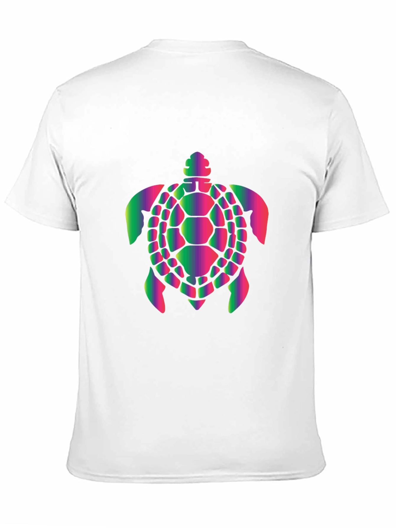 Vibrant Turtle Graphic Black T-Shirt