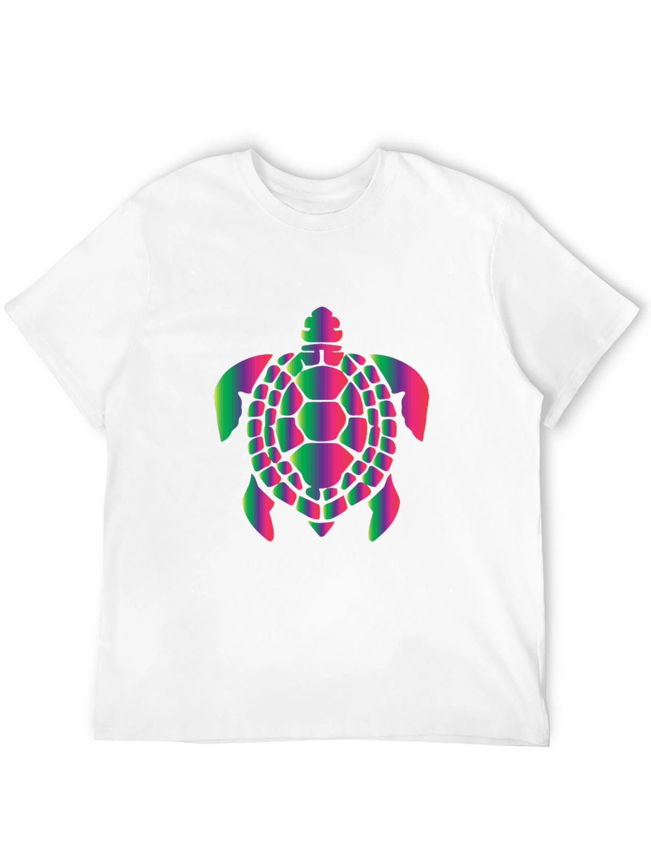 Vibrant Turtle Graphic Black T-Shirt