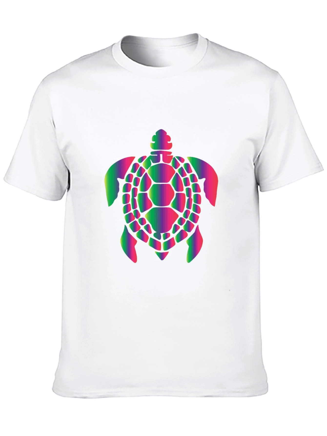 Vibrant Turtle Graphic Black T-Shirt