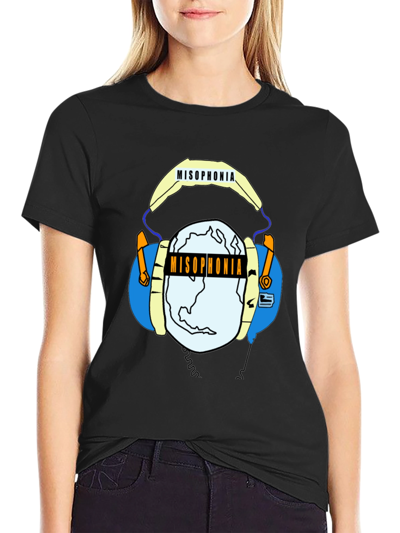 Misophonia Graphic Tee - Black Crew Neck