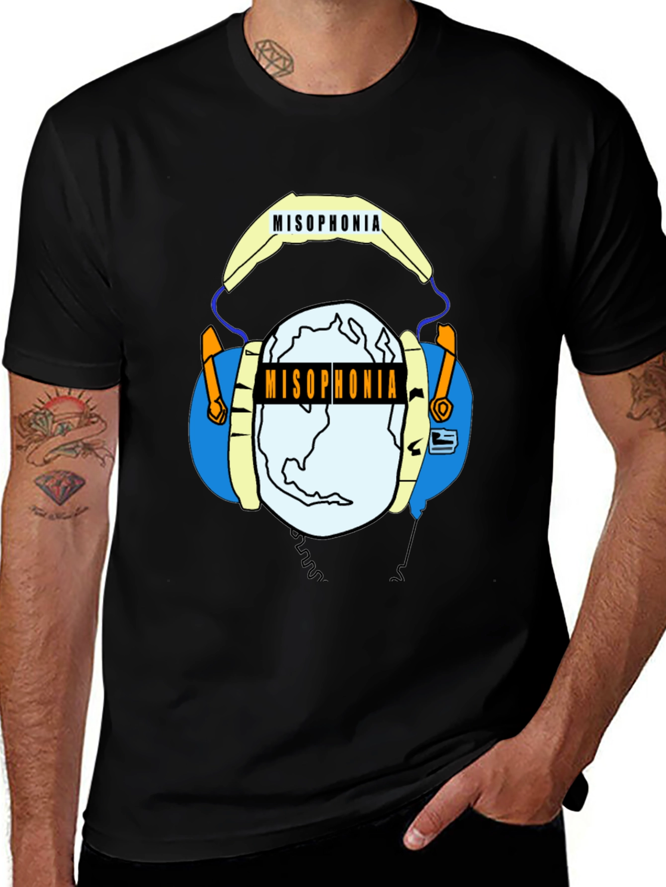 Misophonia Graphic Tee - Black Crew Neck