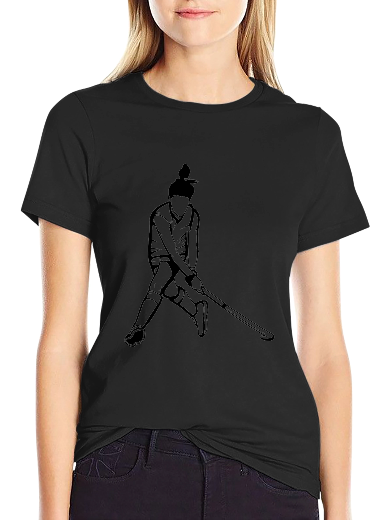 Hockey Player Graphic T-Shirt - Stylish Sportswear