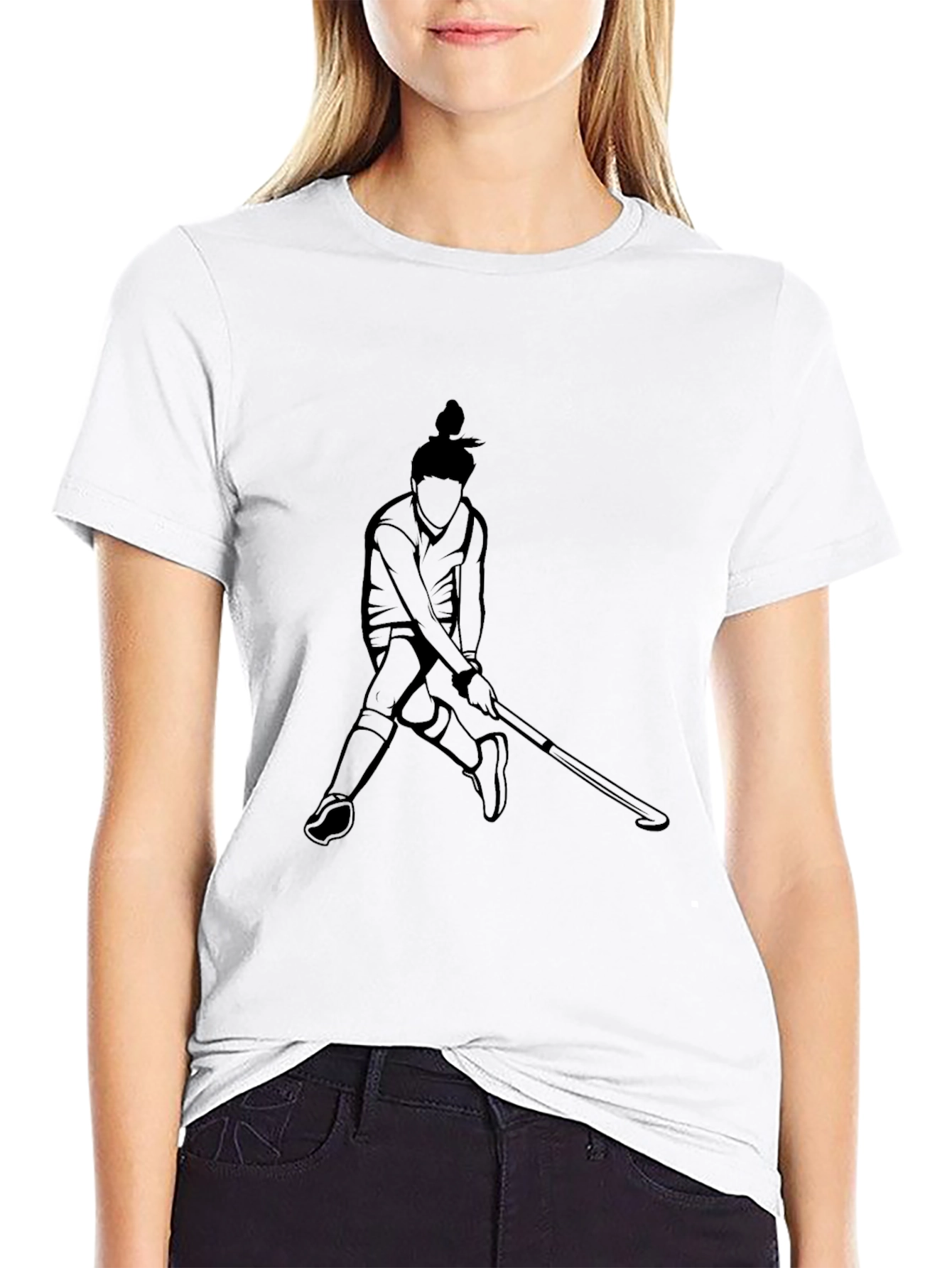 Hockey Player Graphic T-Shirt - Stylish Sportswear