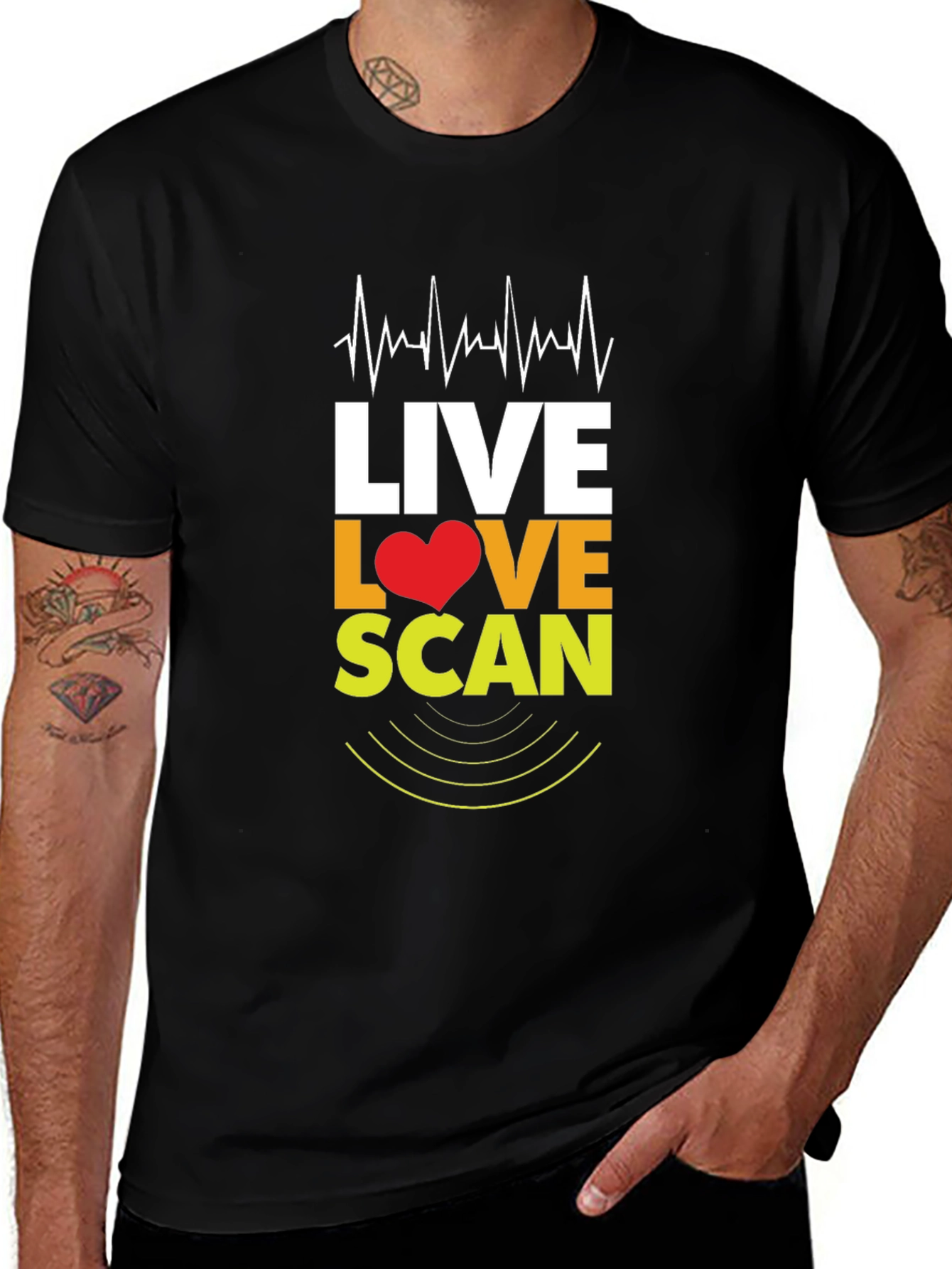 Live Love Scan T-Shirt - Medical Profession Apparel