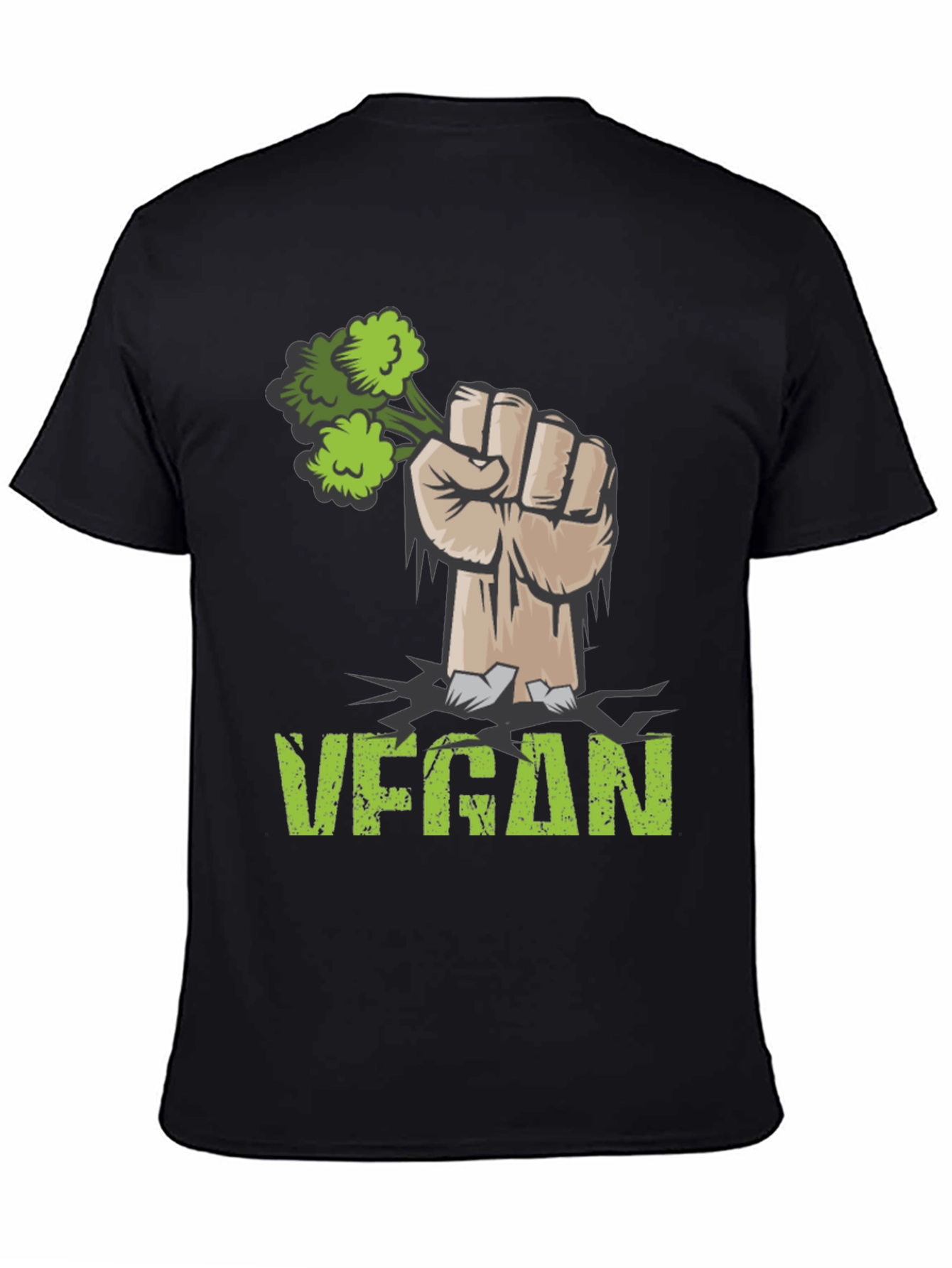Vegan Broccoli Power Fist T-Shirt
