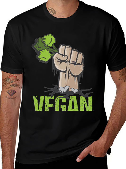 Vegan Broccoli Power Fist T-Shirt