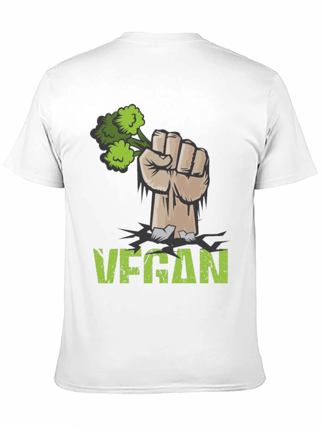 Vegan Broccoli Power Fist T-Shirt