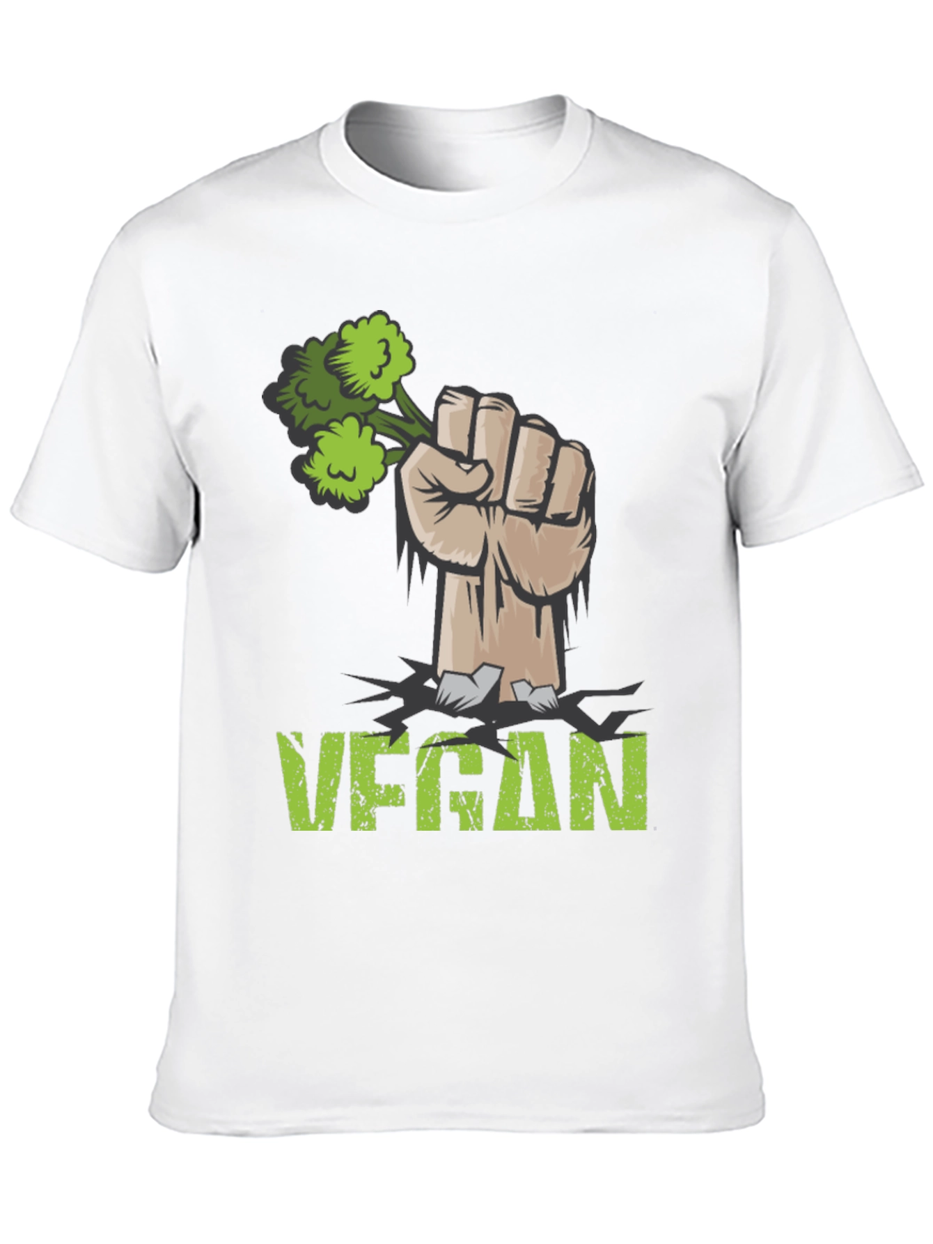 Vegan Broccoli Power Fist T-Shirt