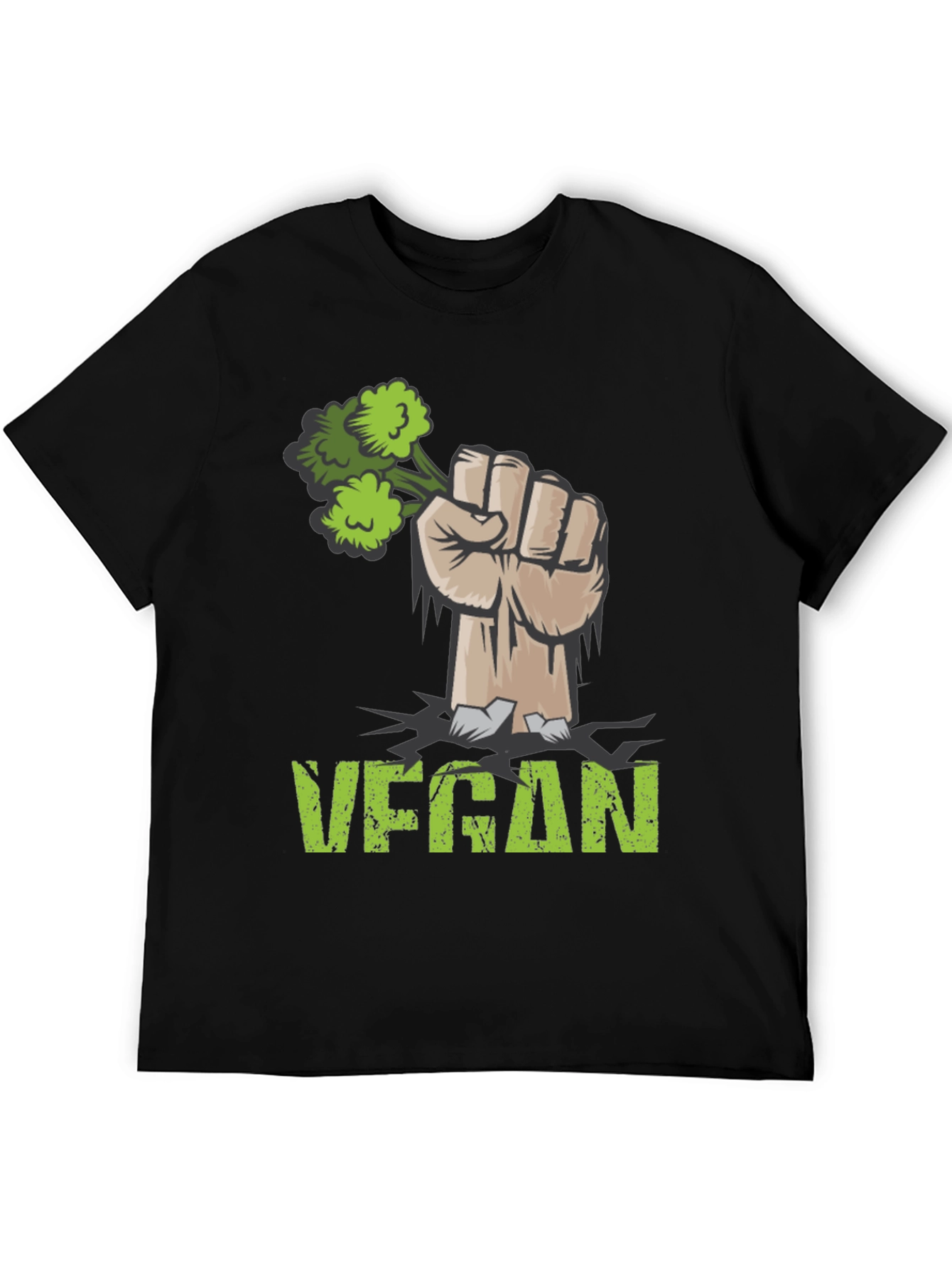 Vegan Broccoli Power Fist T-Shirt