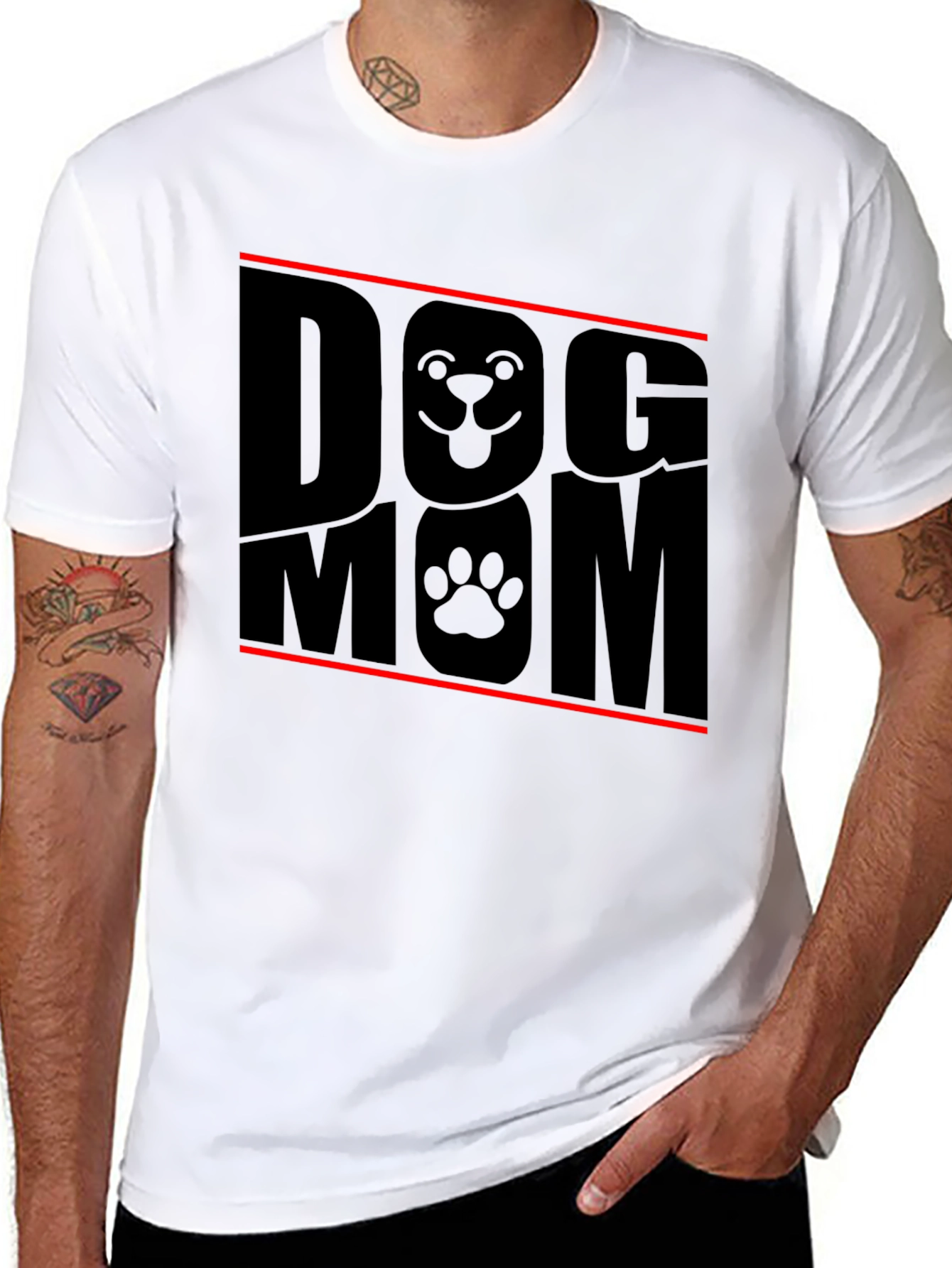Dog Mom Black Graphic Tee