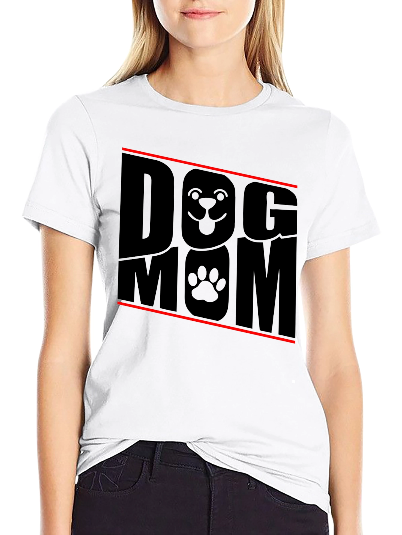 Dog Mom Black Graphic Tee