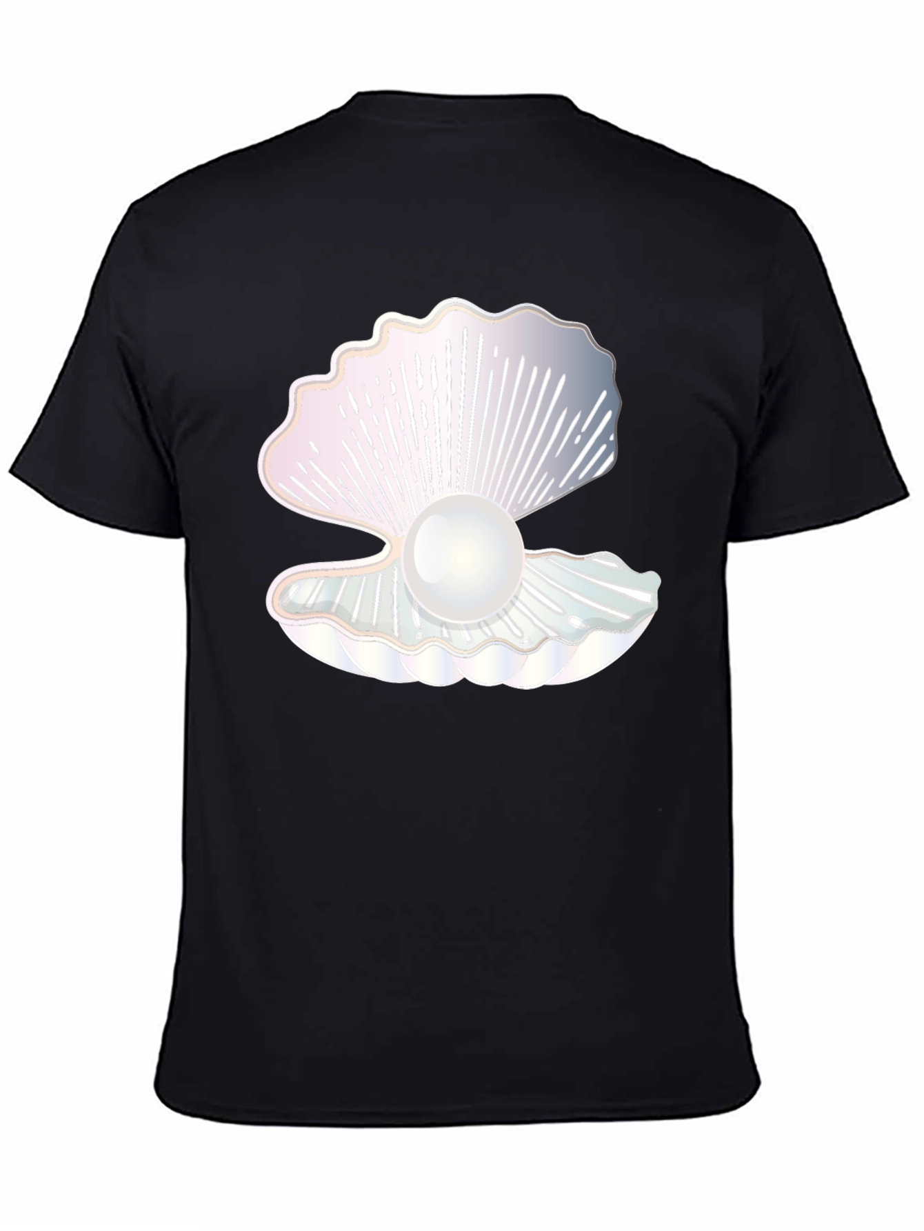 Oyster Pearl Graphic Black T-Shirt