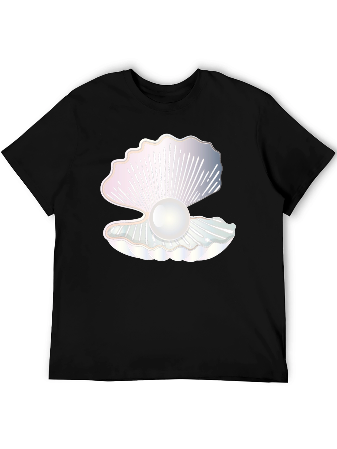 Oyster Pearl Graphic Black T-Shirt