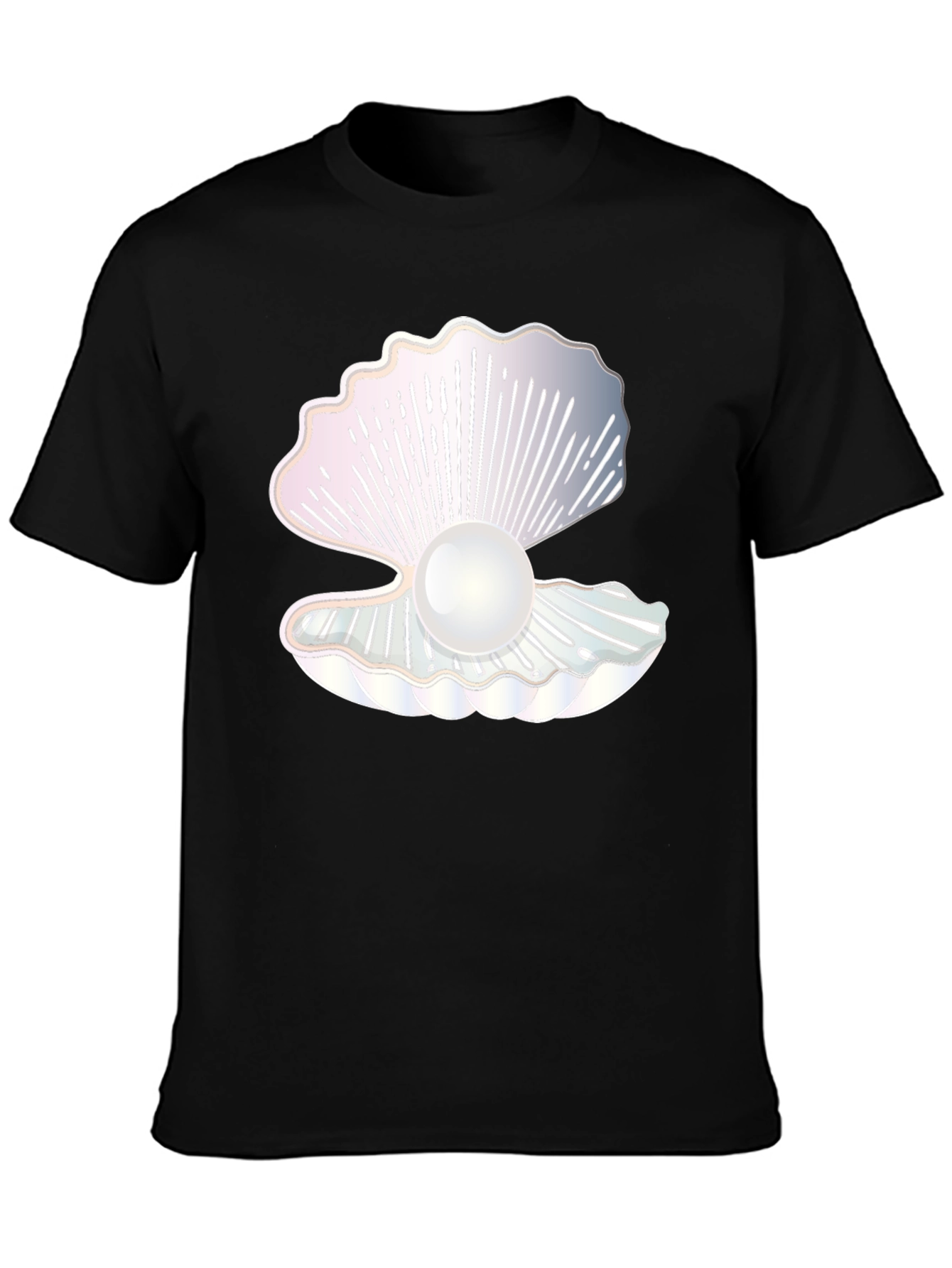 Oyster Pearl Graphic Black T-Shirt