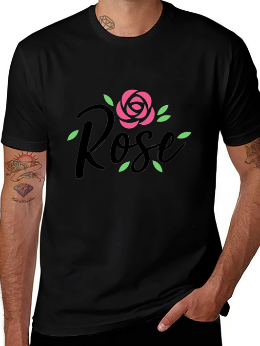 Black Rose Graphic Tee - Stylish Casual Wear