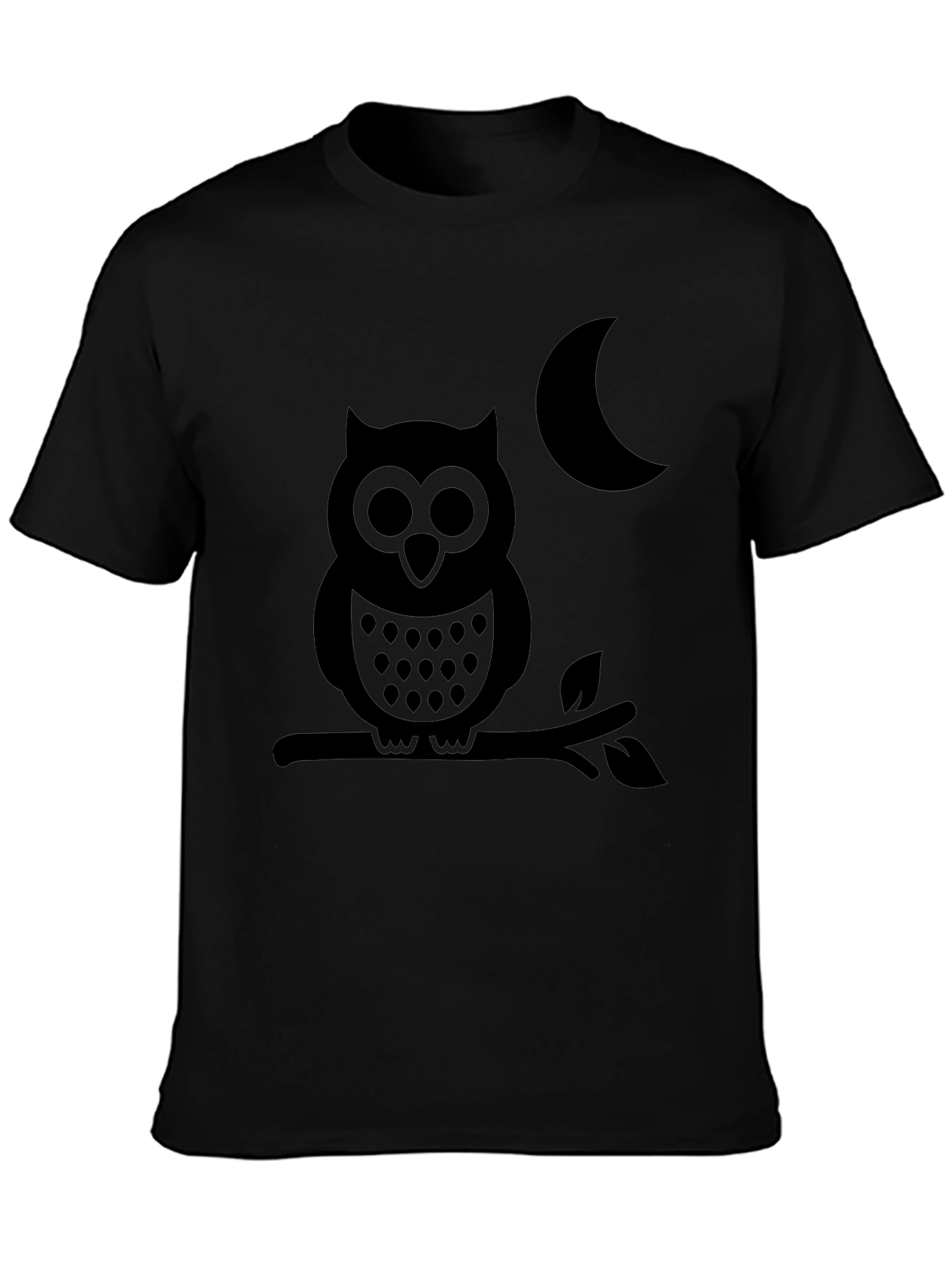 Owl & Moon Black T-Shirt