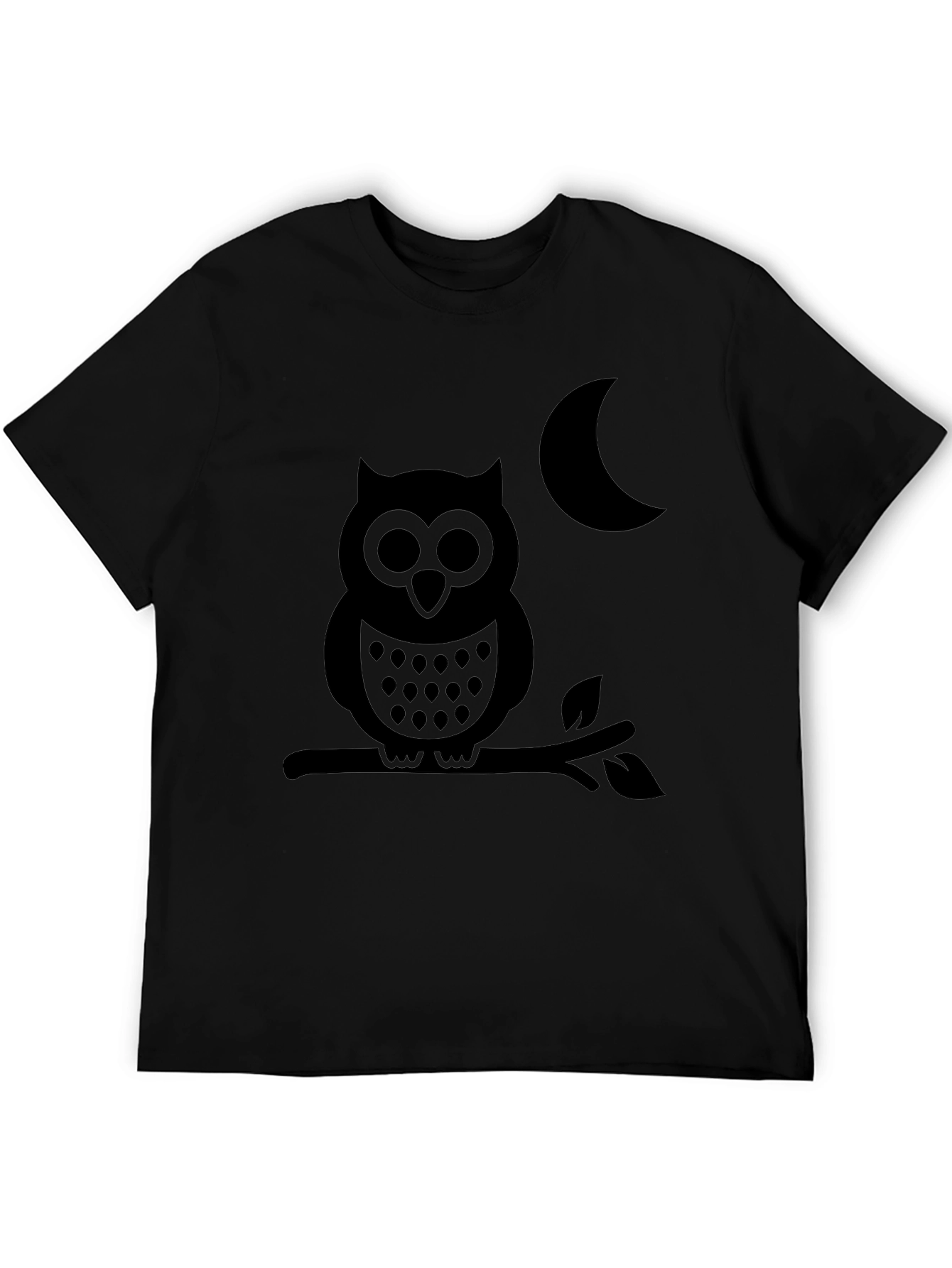 Owl & Moon Black T-Shirt