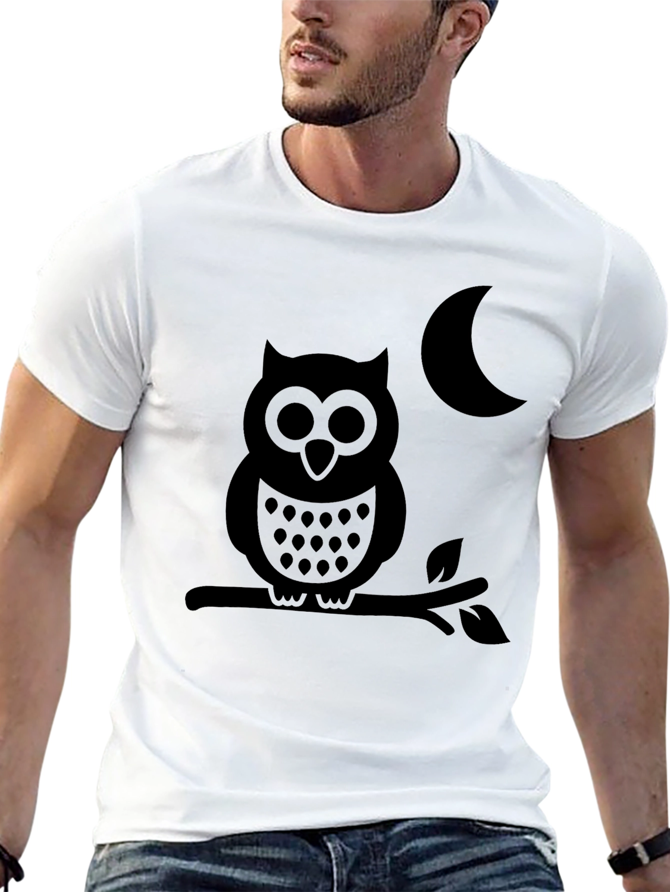 Owl & Moon Black T-Shirt