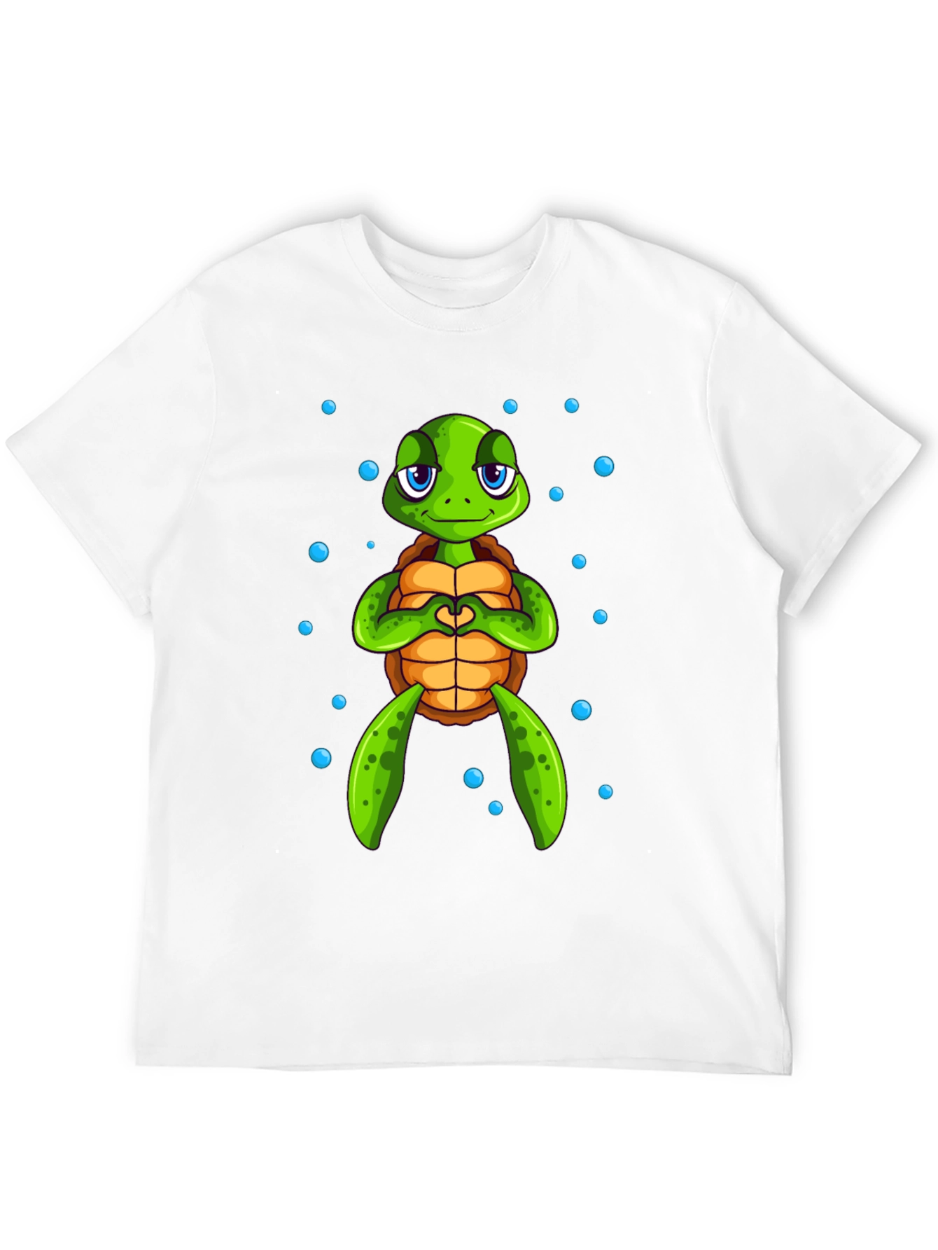 Cute Turtle Heart Hands Graphic Tee