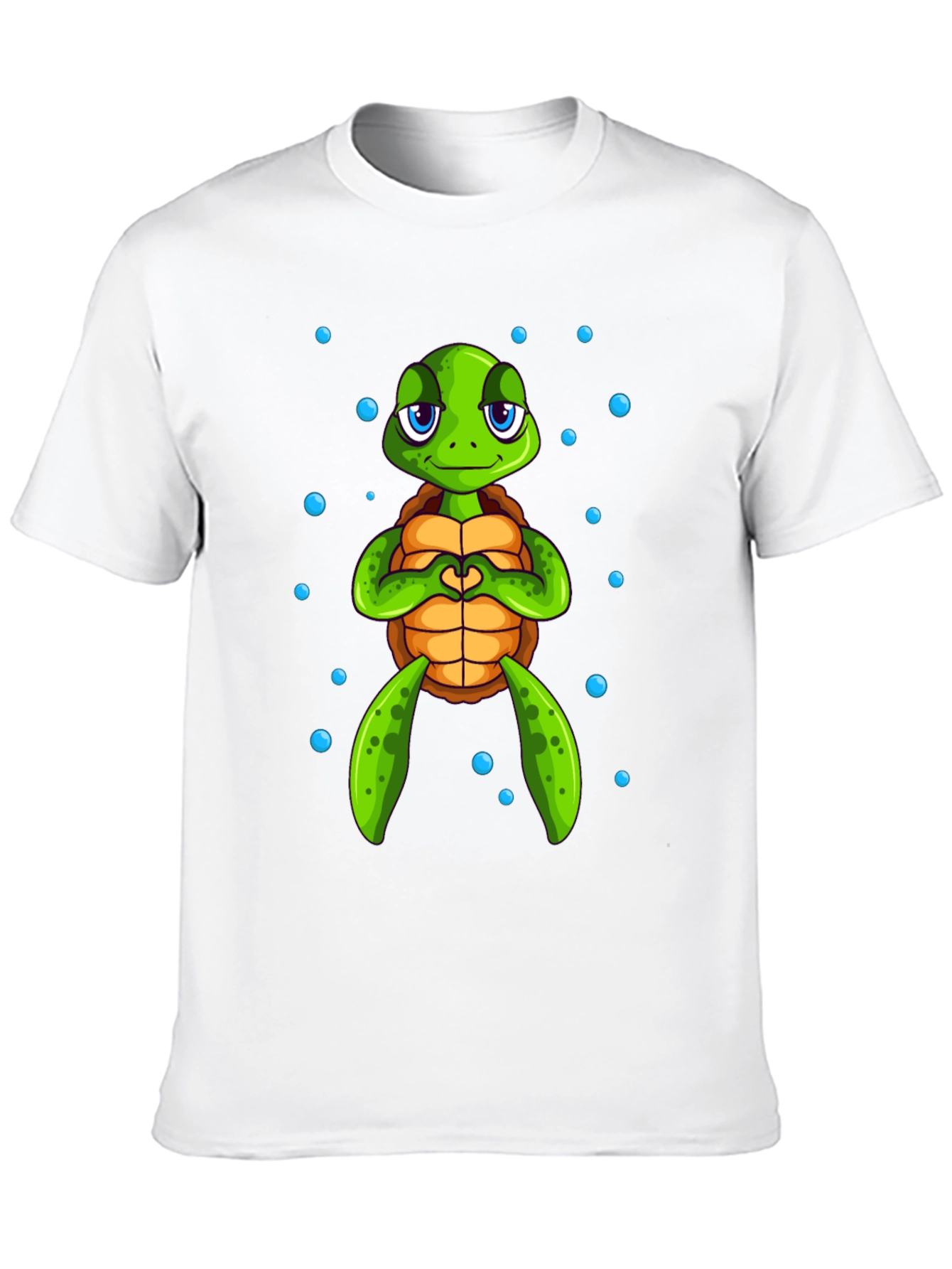Cute Turtle Heart Hands Graphic Tee