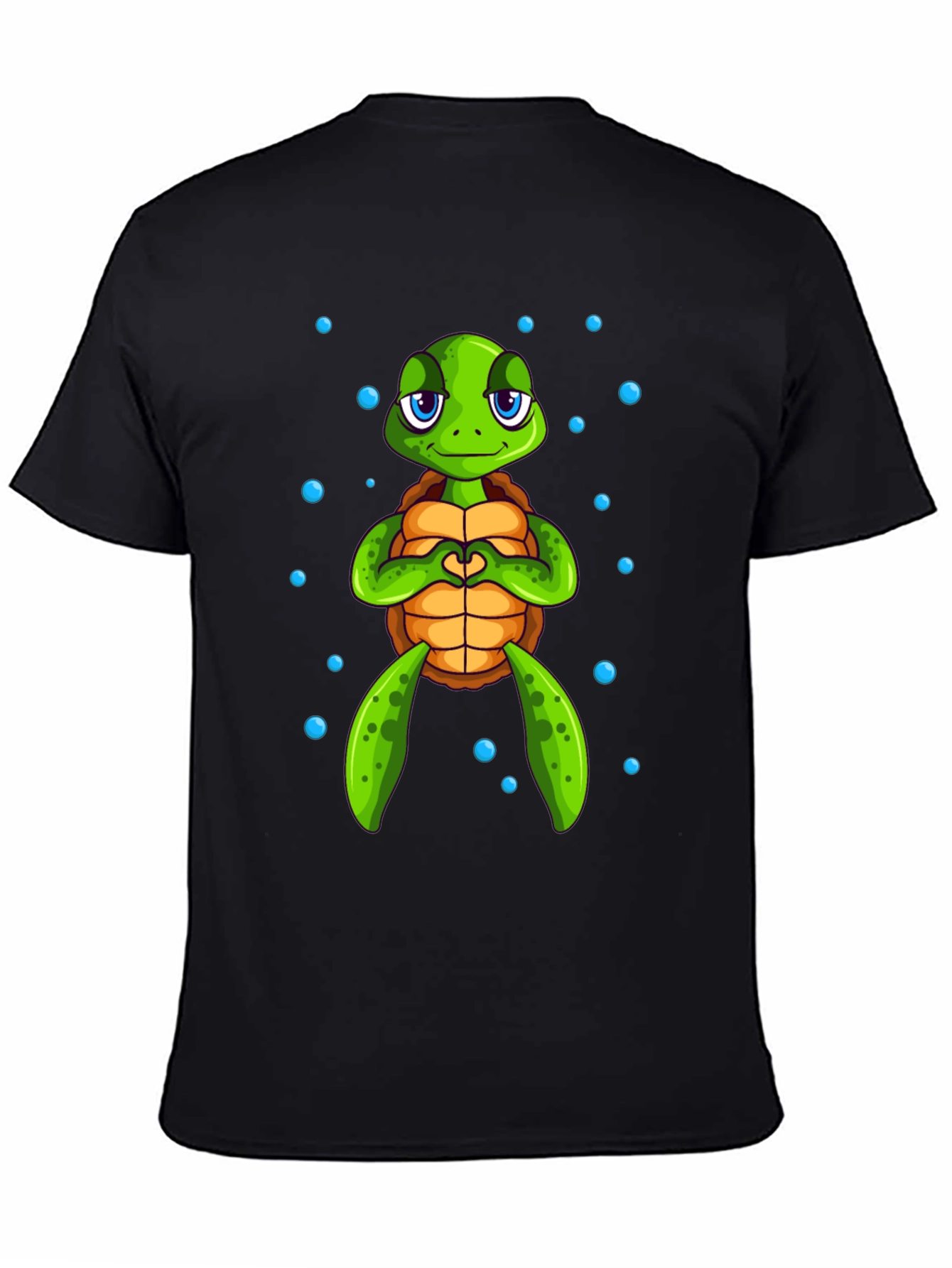 Cute Turtle Heart Hands Graphic Tee