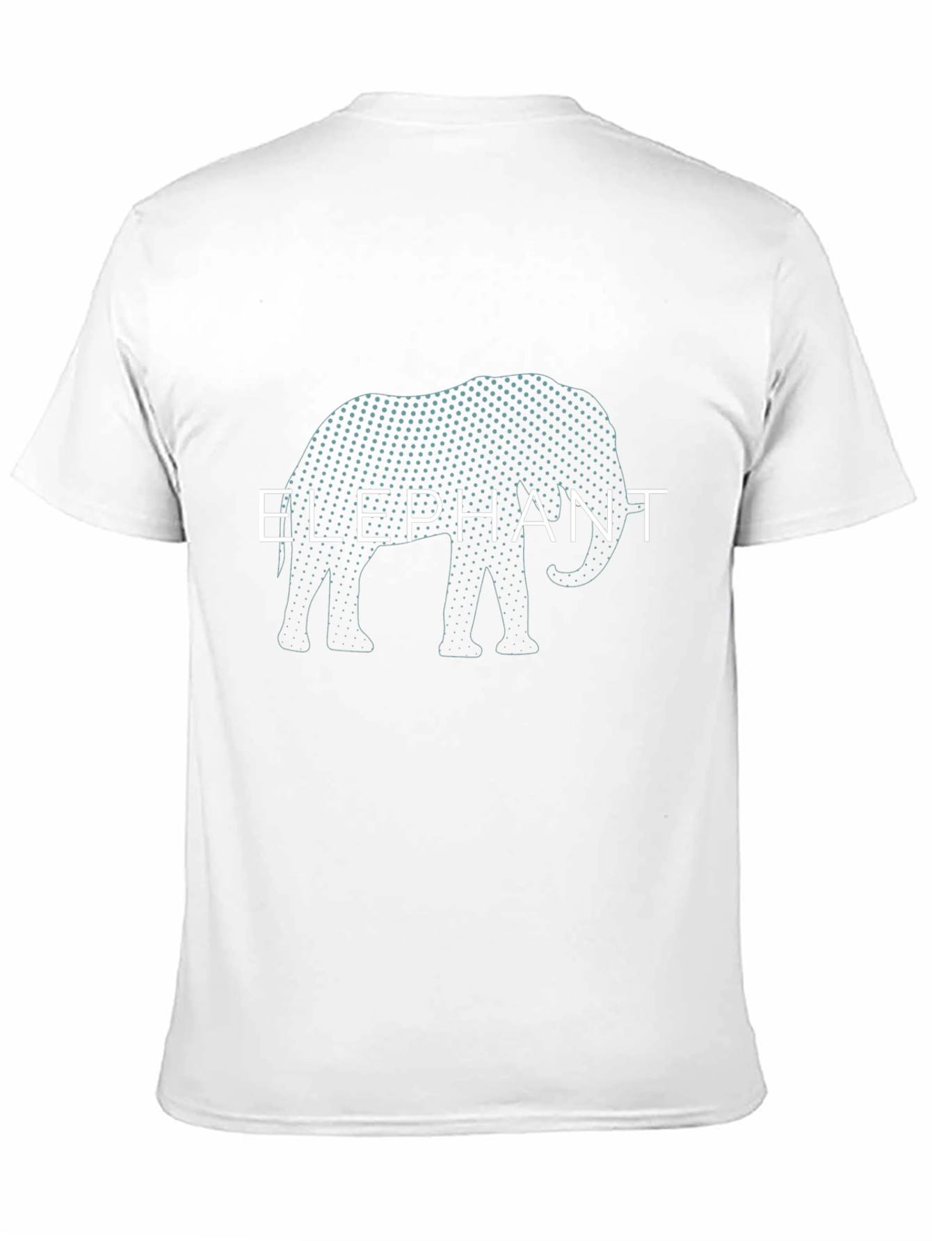Elephant Graphic Print Mens Black T-Shirt